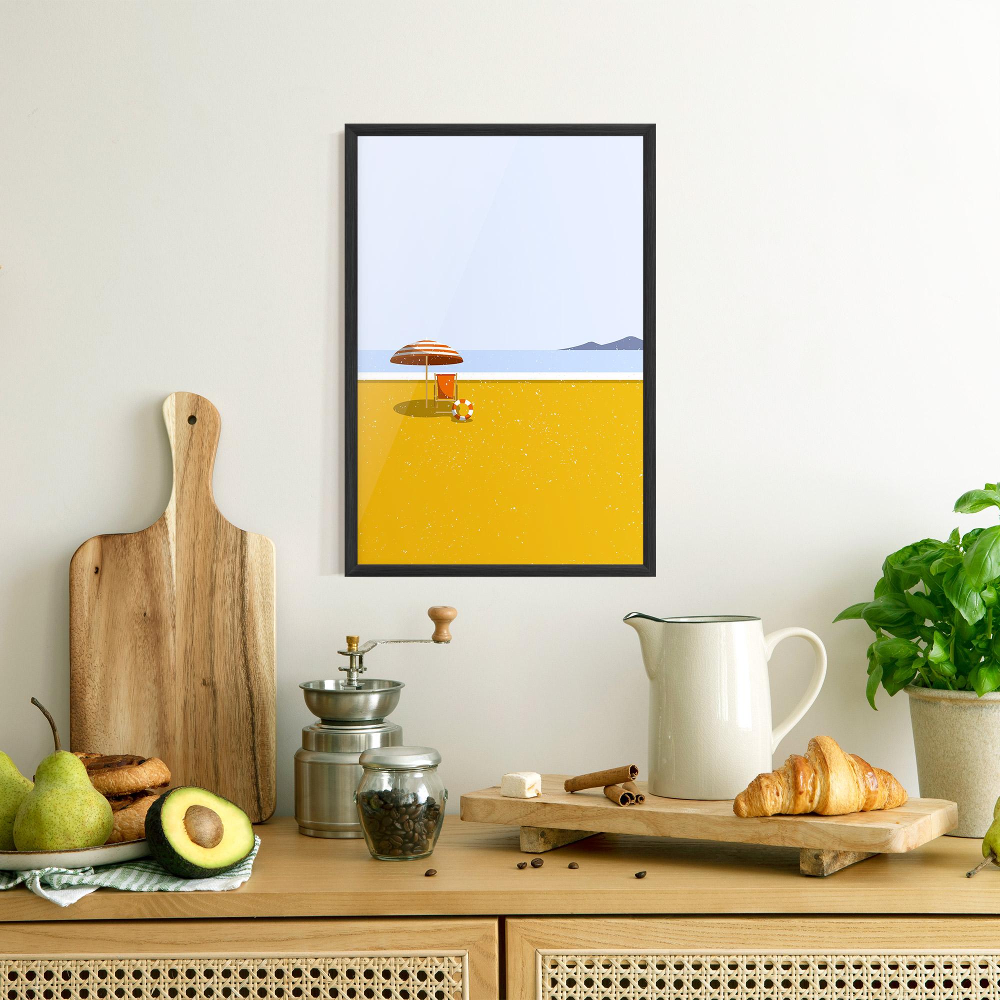 Keretezett Poszter Yellow Beach mockup 8