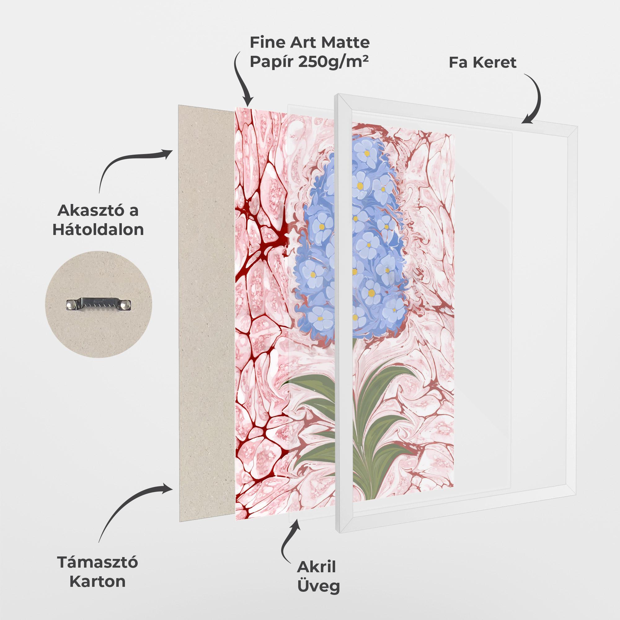 Keretezett Poszter Blue Spring Flower mockup 1