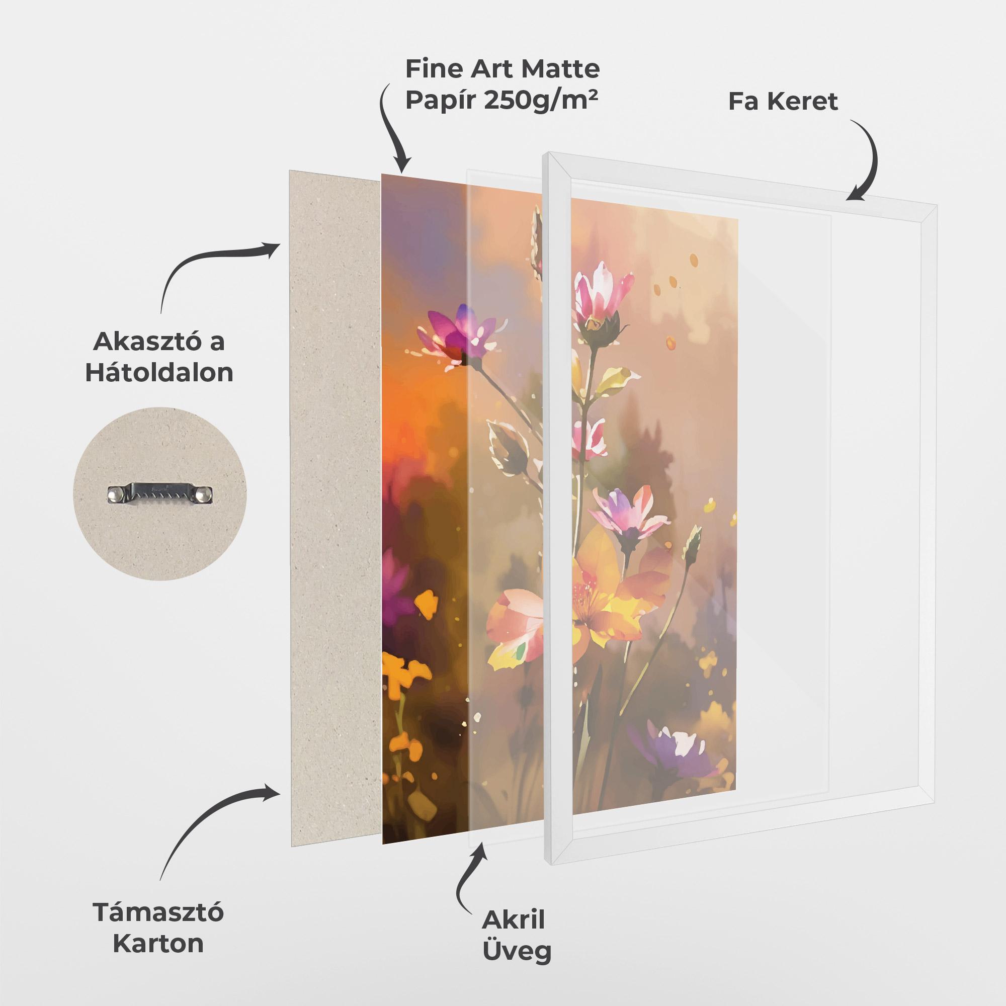 Keretezett Poszter Orange Pink Spring mockup 1