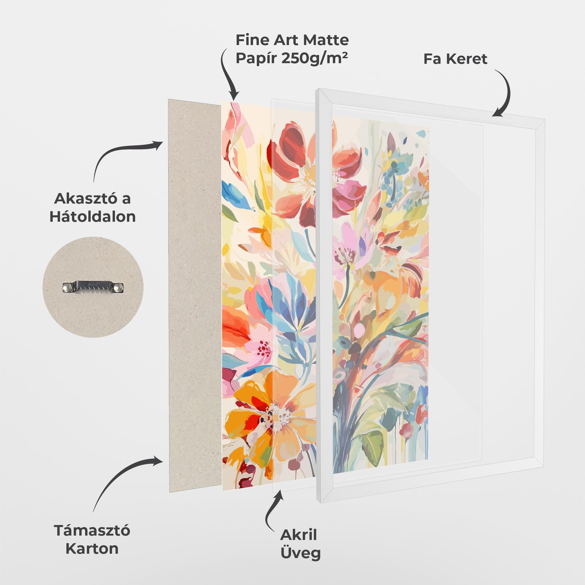 Keretezett Poszter Red Orange Spring mockup 1