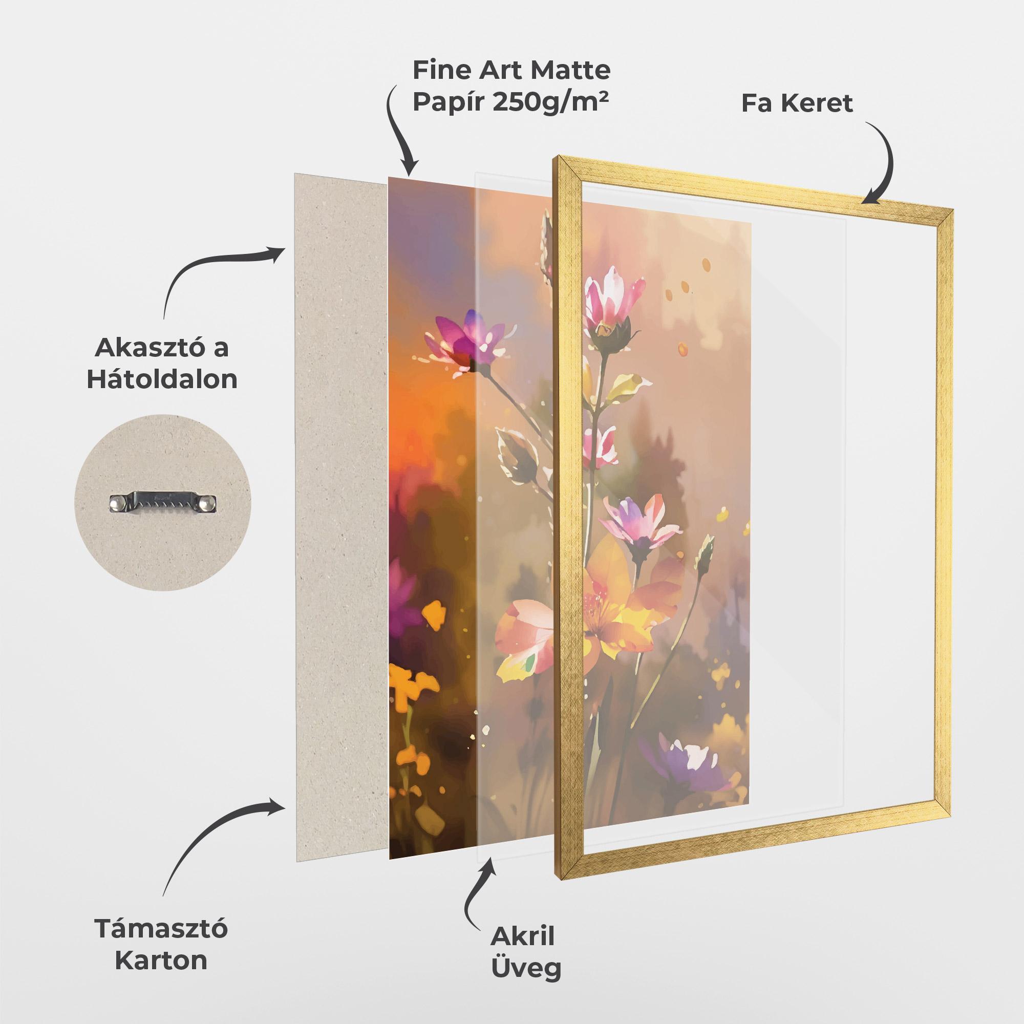 Keretezett Poszter Orange Pink Spring mockup 1