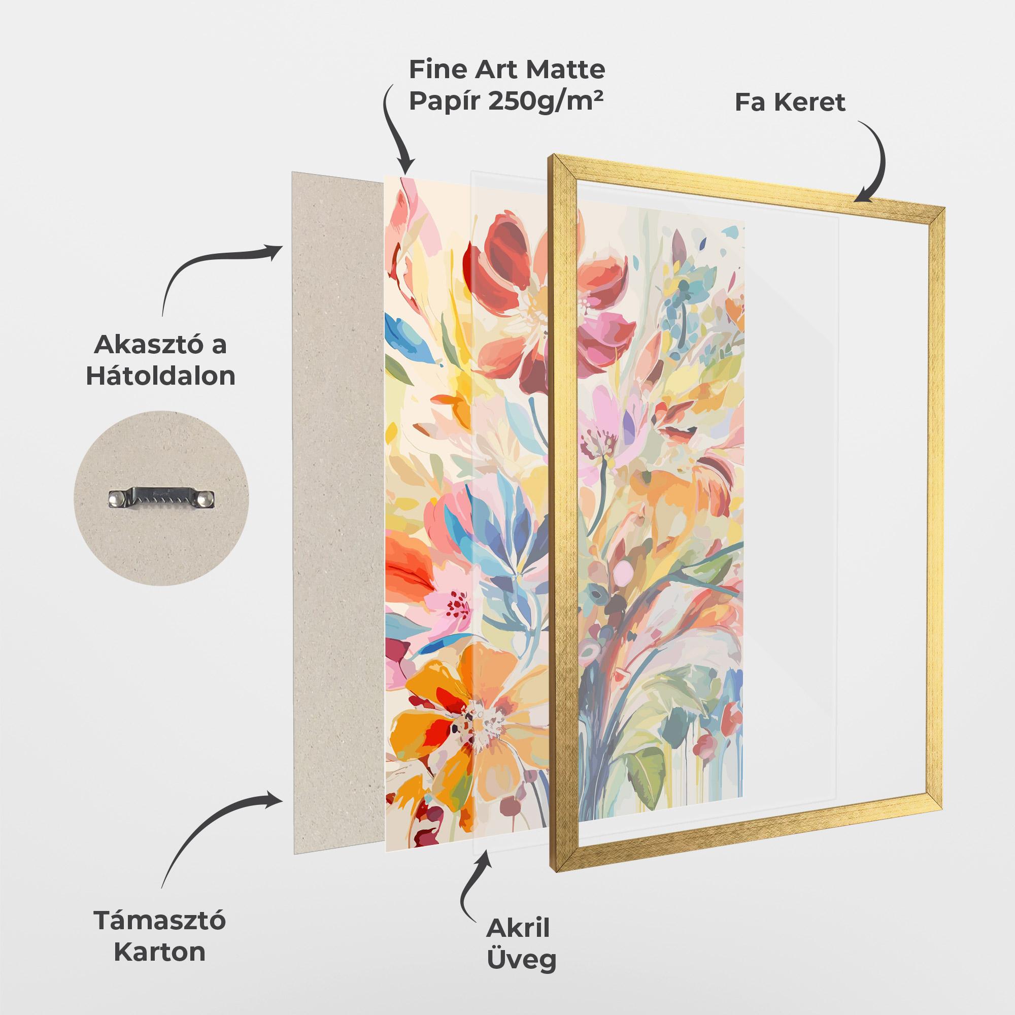 Keretezett Poszter Red Orange Spring mockup 1