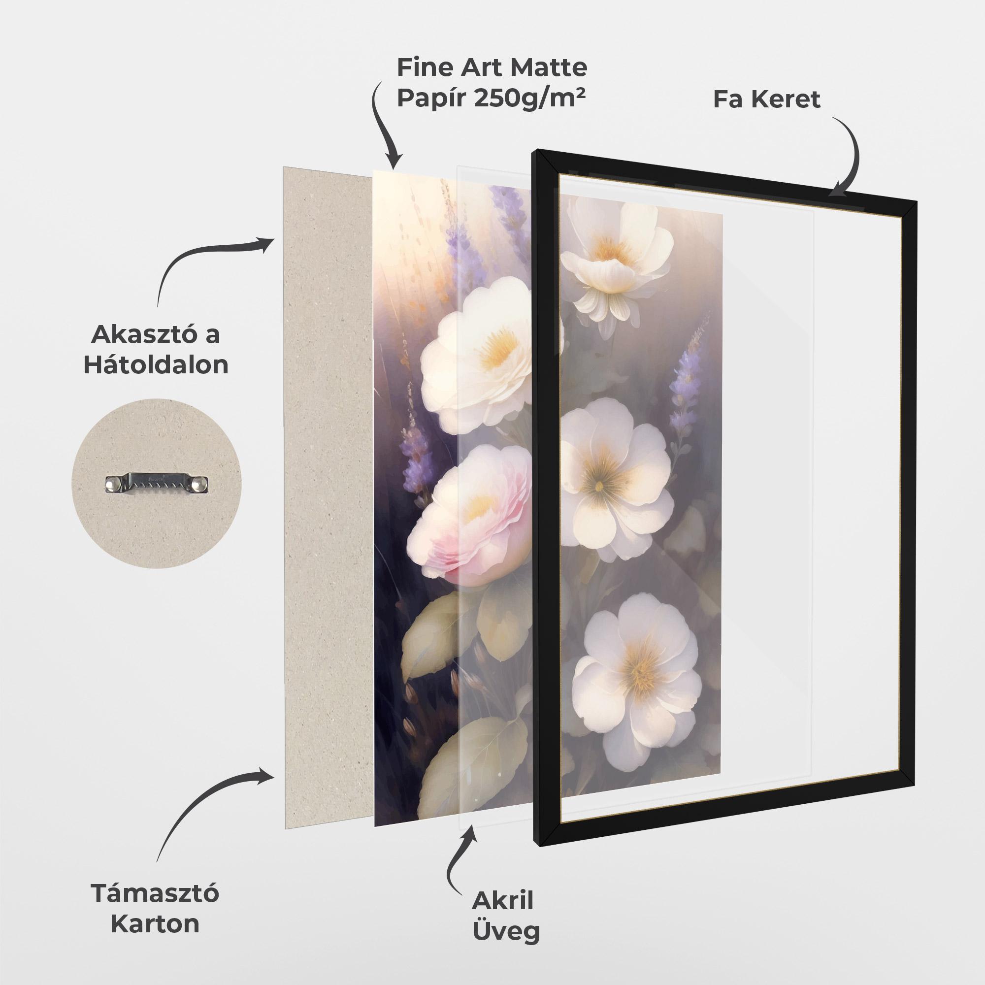 Keretezett Poszter Cream Flower Spring mockup 1