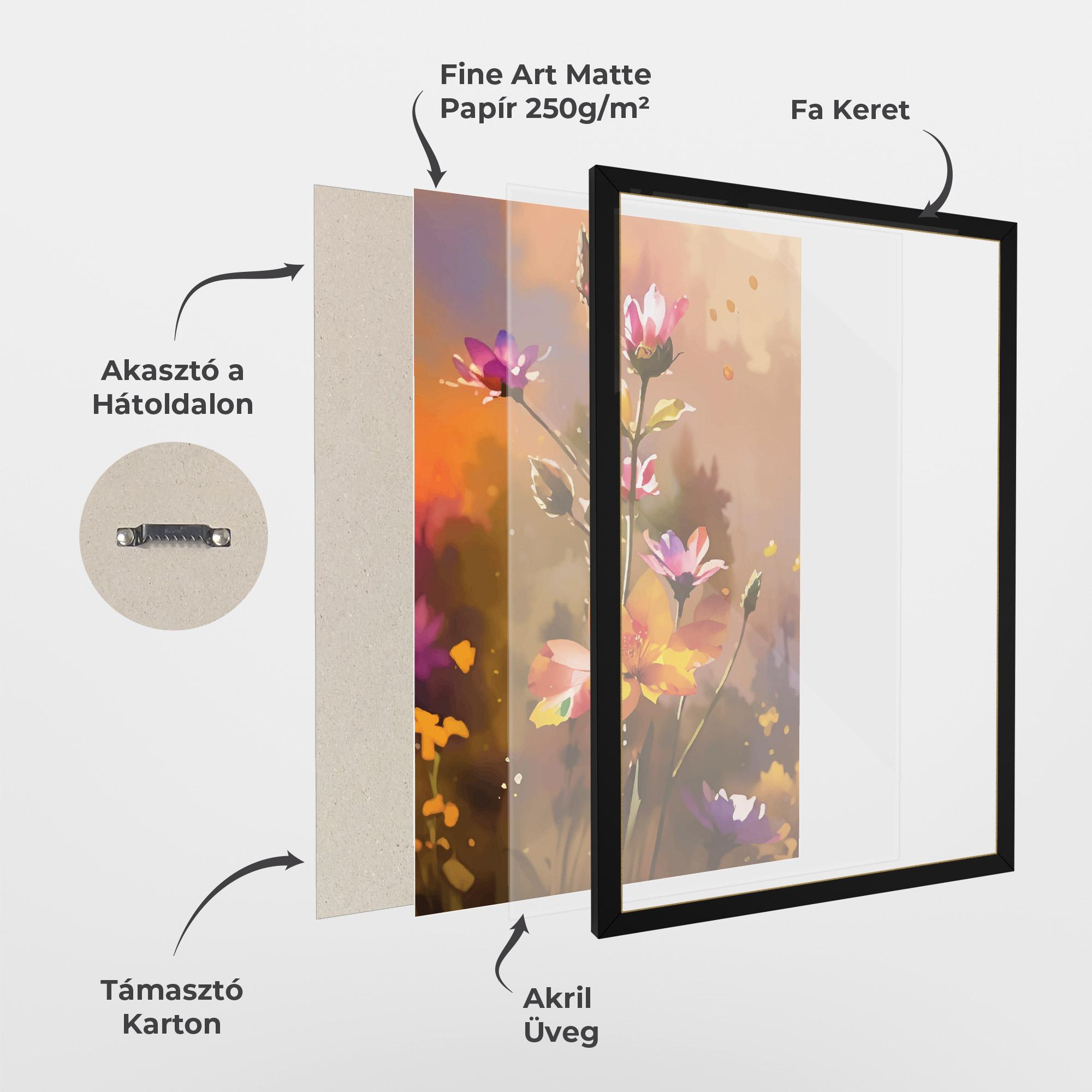 Keretezett Poszter Orange Pink Spring mockup 1