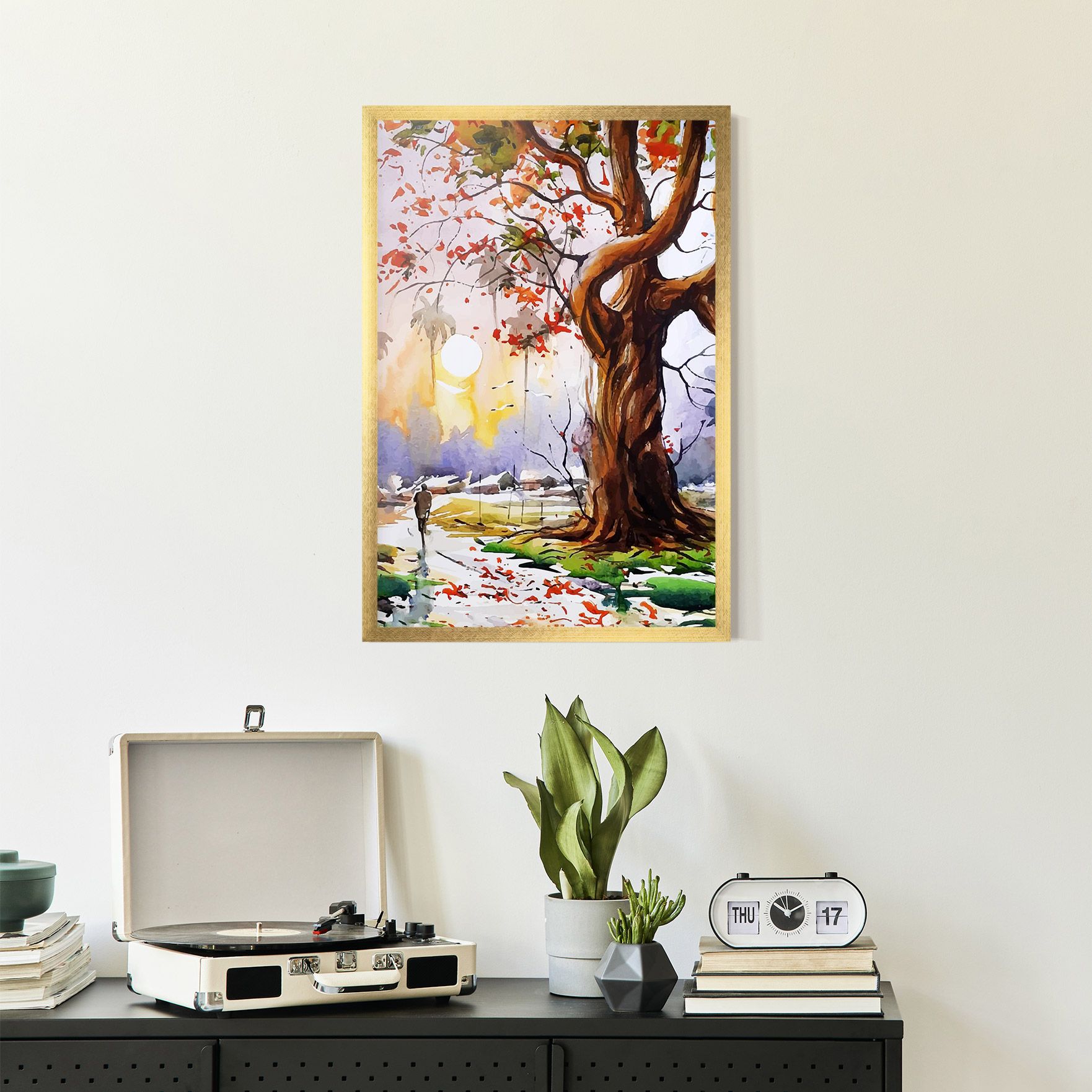 Watercolor Spring Tree mockup 2