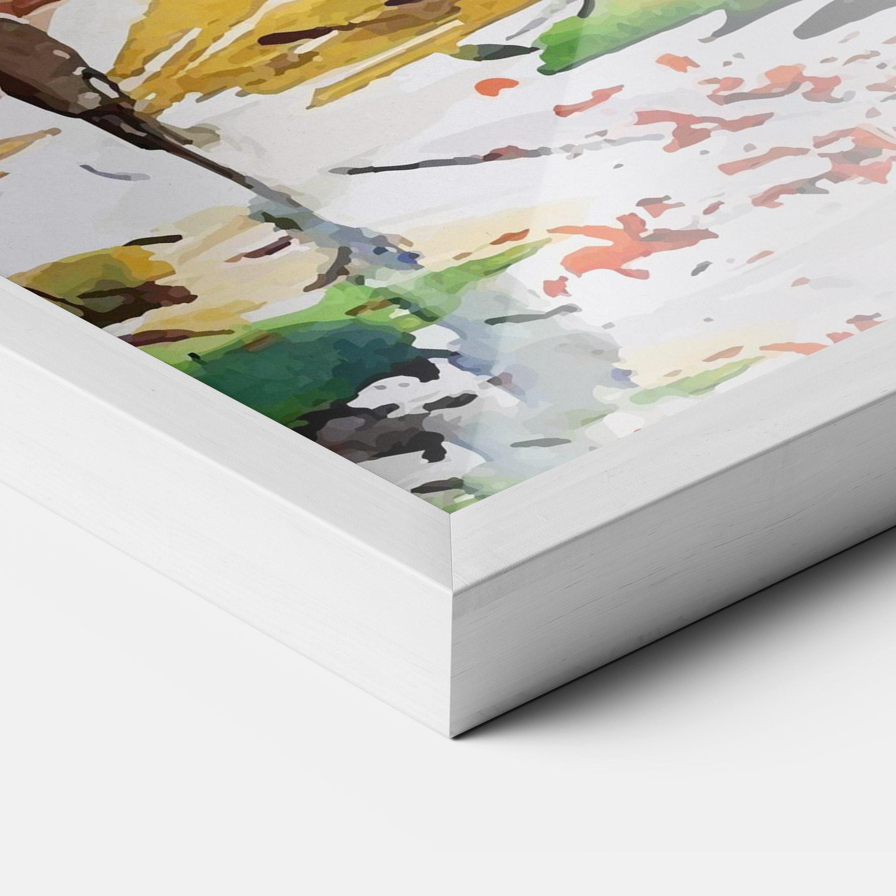 Keretezett Poszter Watercolor Spring Tree mockup 3