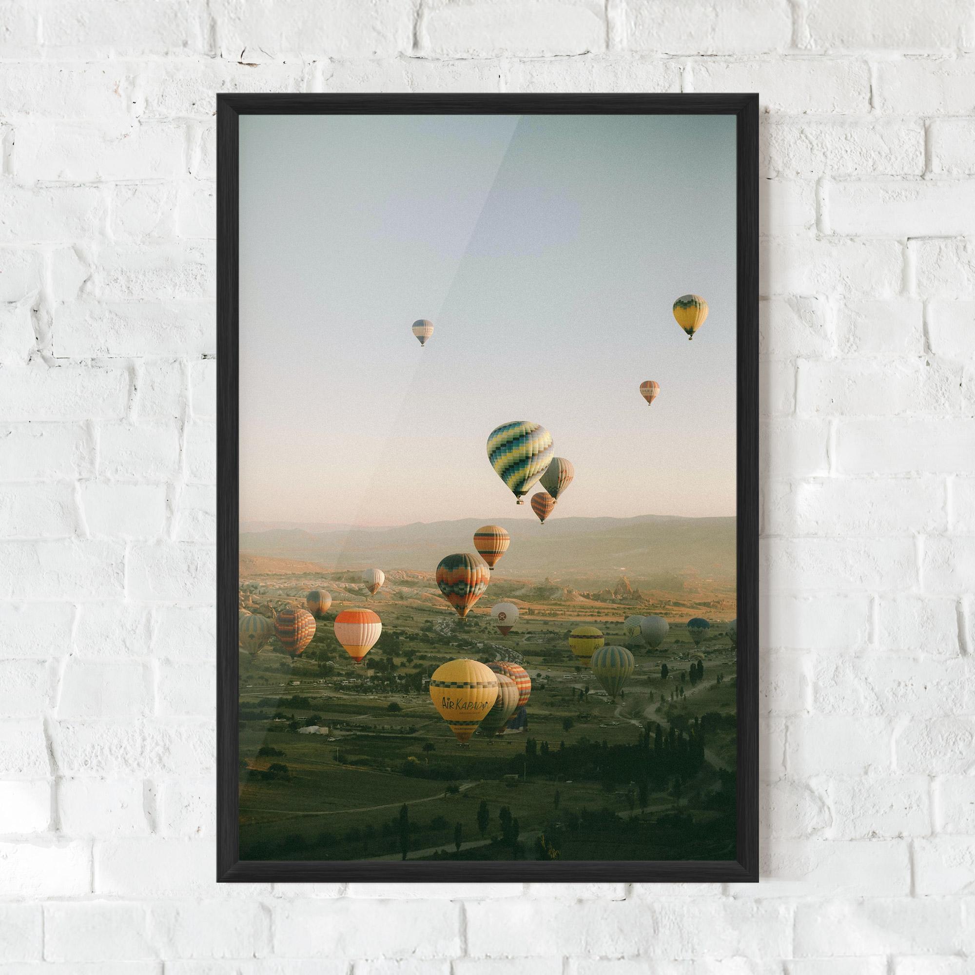 Keretezett Poszter Hot Ballons mockup 0