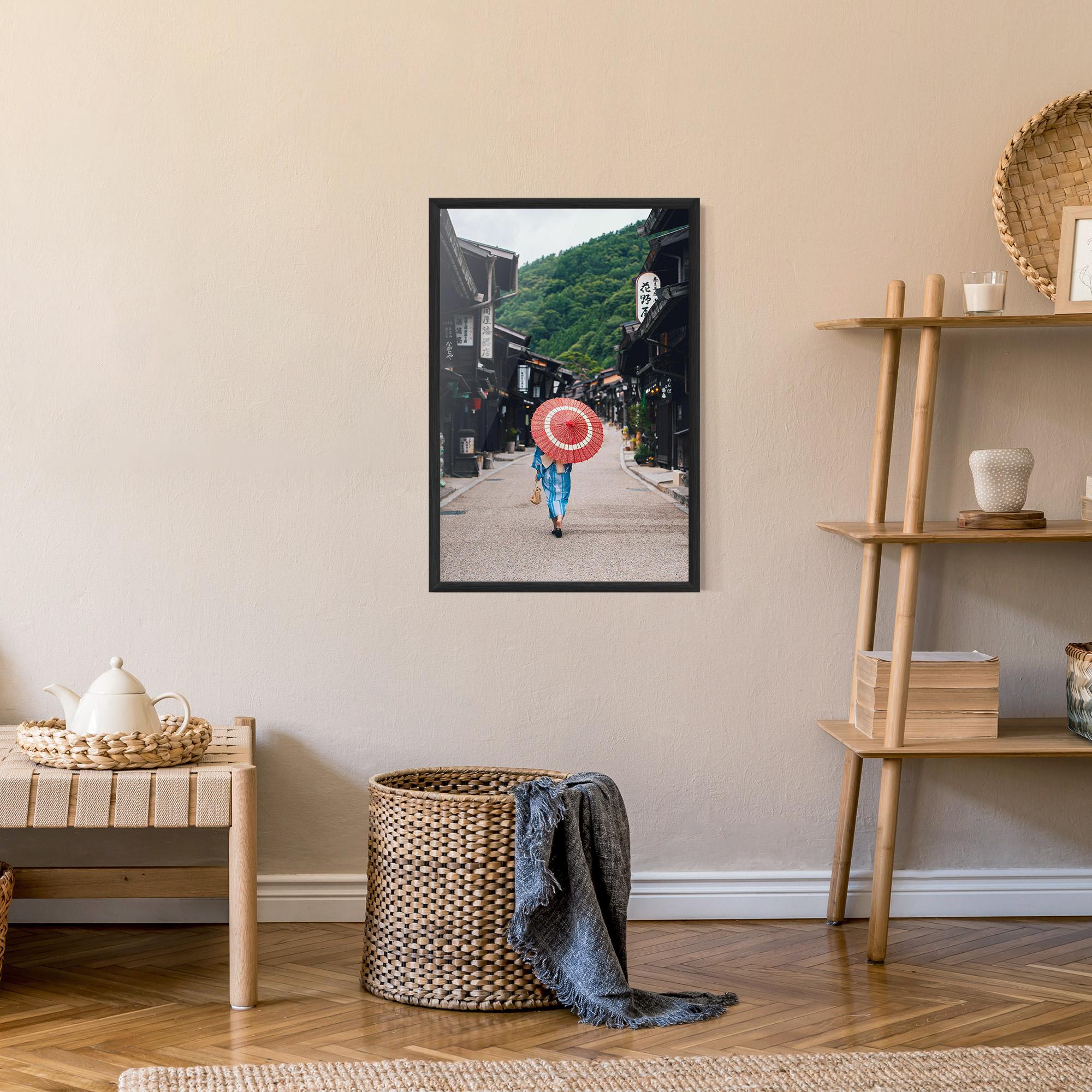 Keretezett Poszter China Roads mockup 9