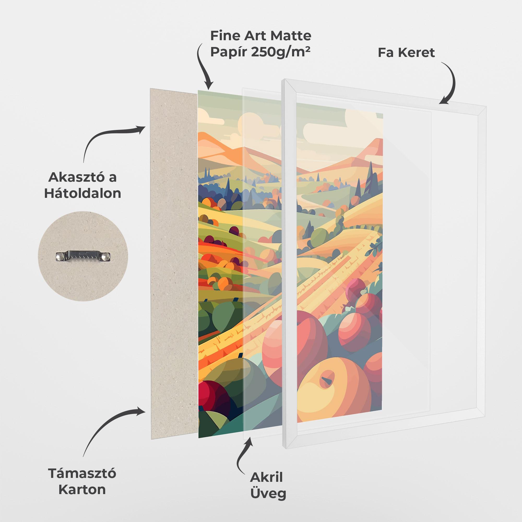 Keretezett Poszter Autumn Rural Fruits mockup 1