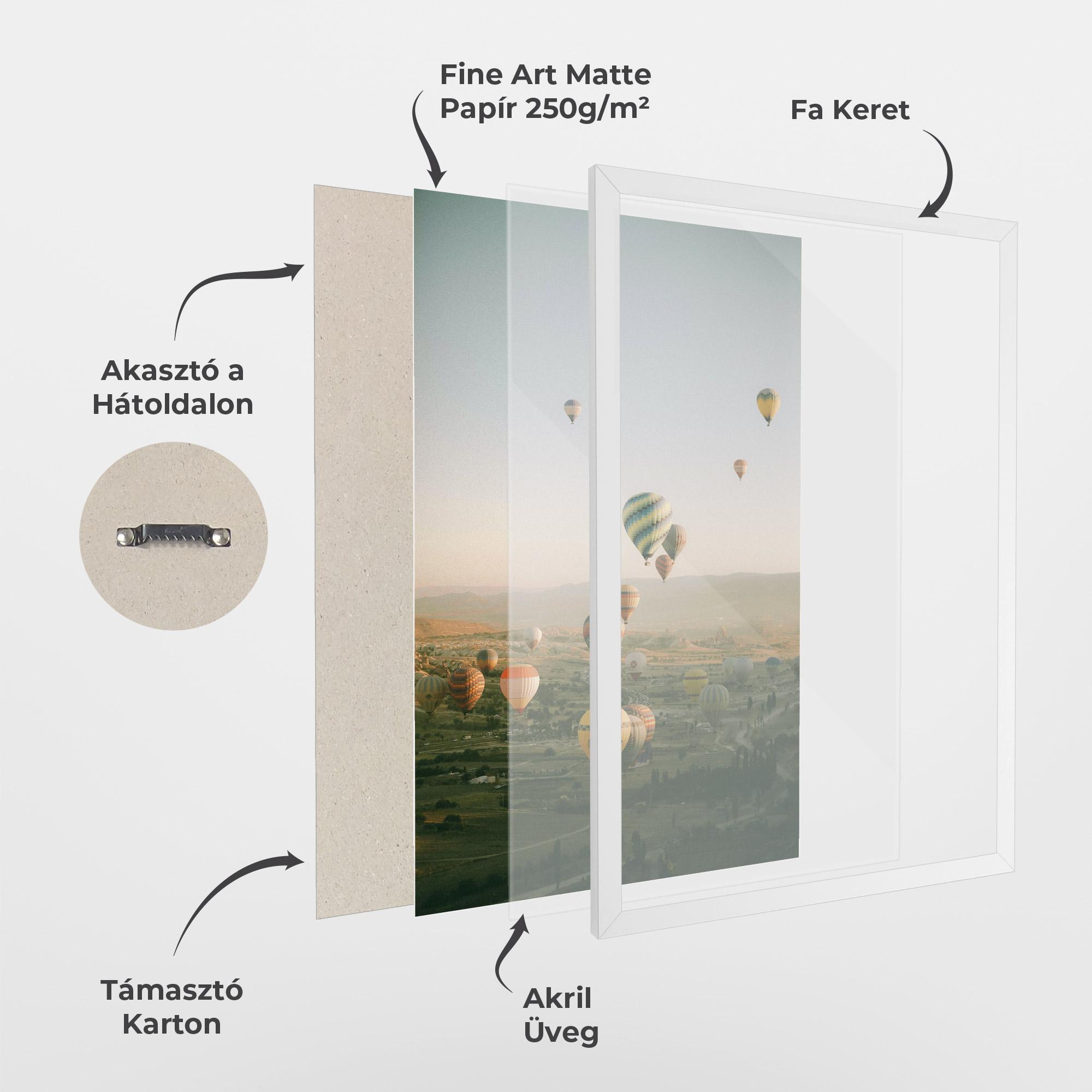 Keretezett Poszter Hot Ballons mockup 1