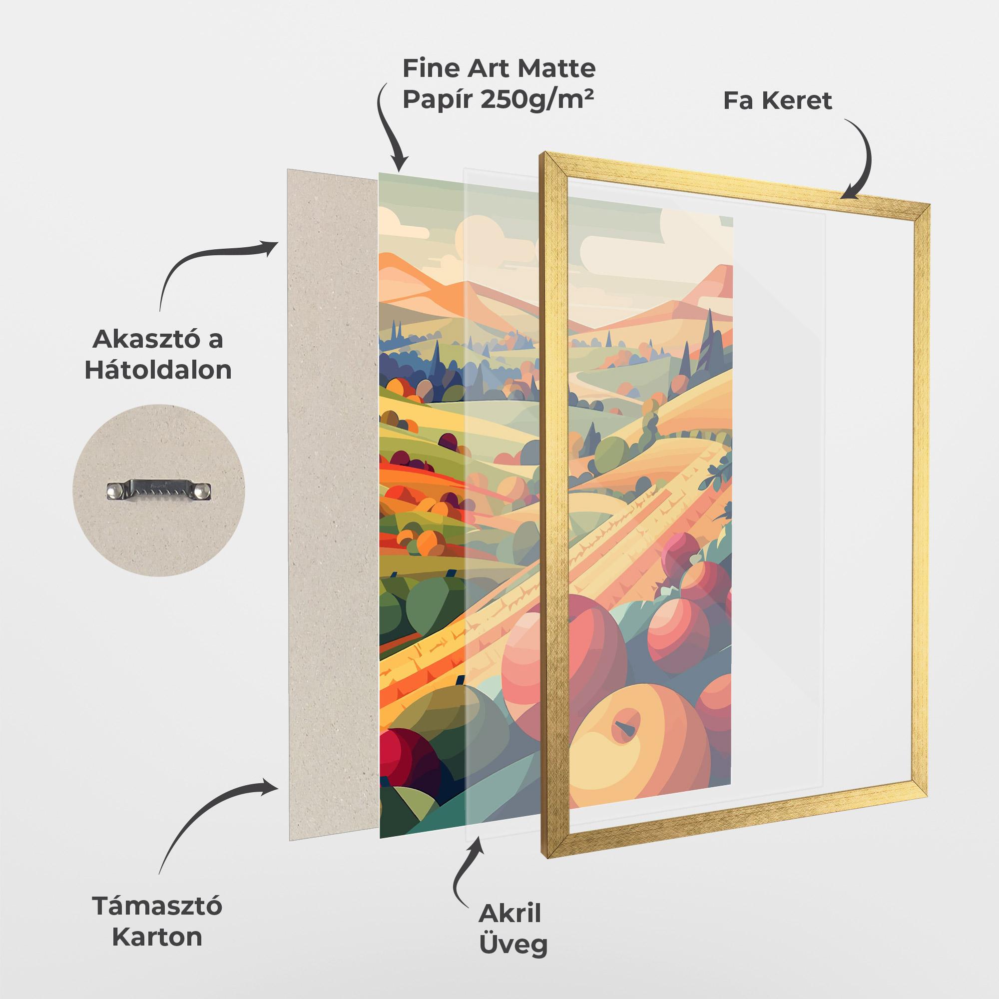 Keretezett Poszter Autumn Rural Fruits mockup 1