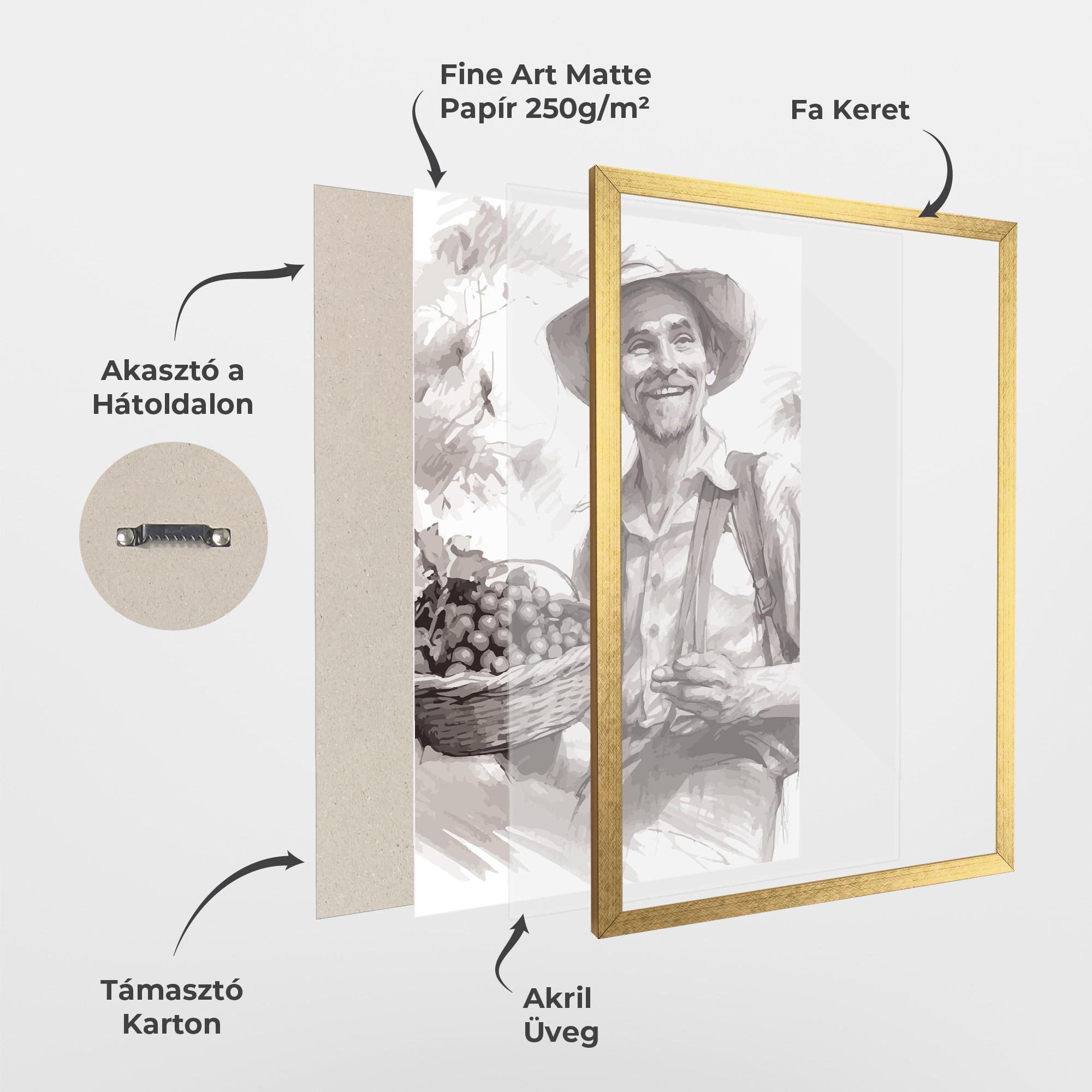 Keretezett Poszter Happy Farmer mockup 1