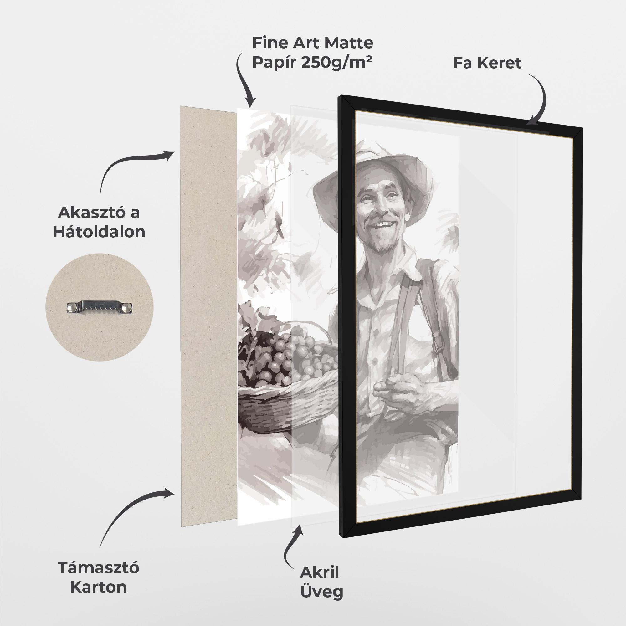 Keretezett Poszter Happy Farmer mockup 1