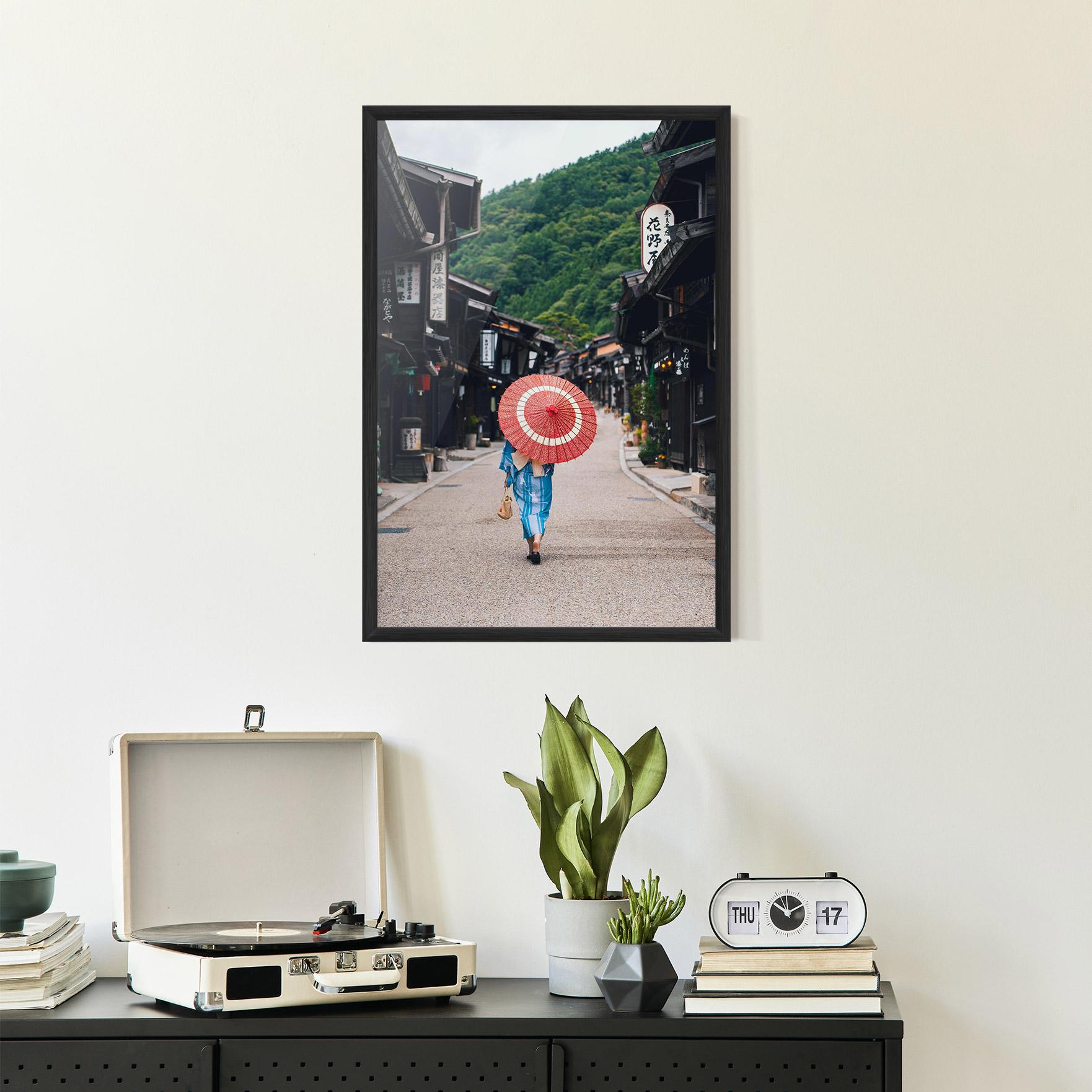 Keretezett Poszter China Roads mockup 2