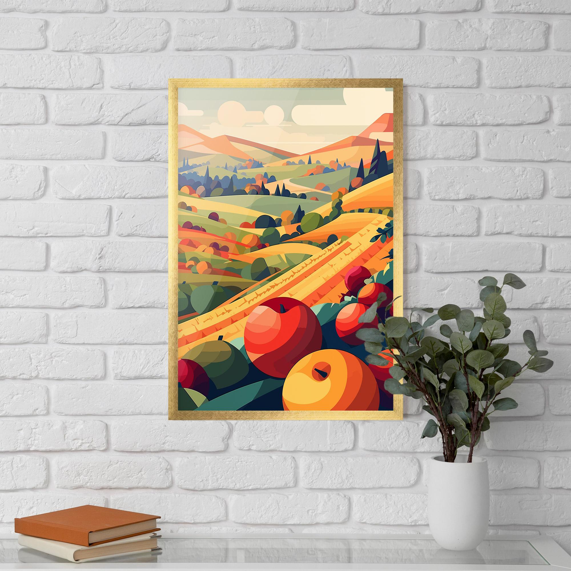 Keretezett Poszter Autumn Rural Fruits mockup 5