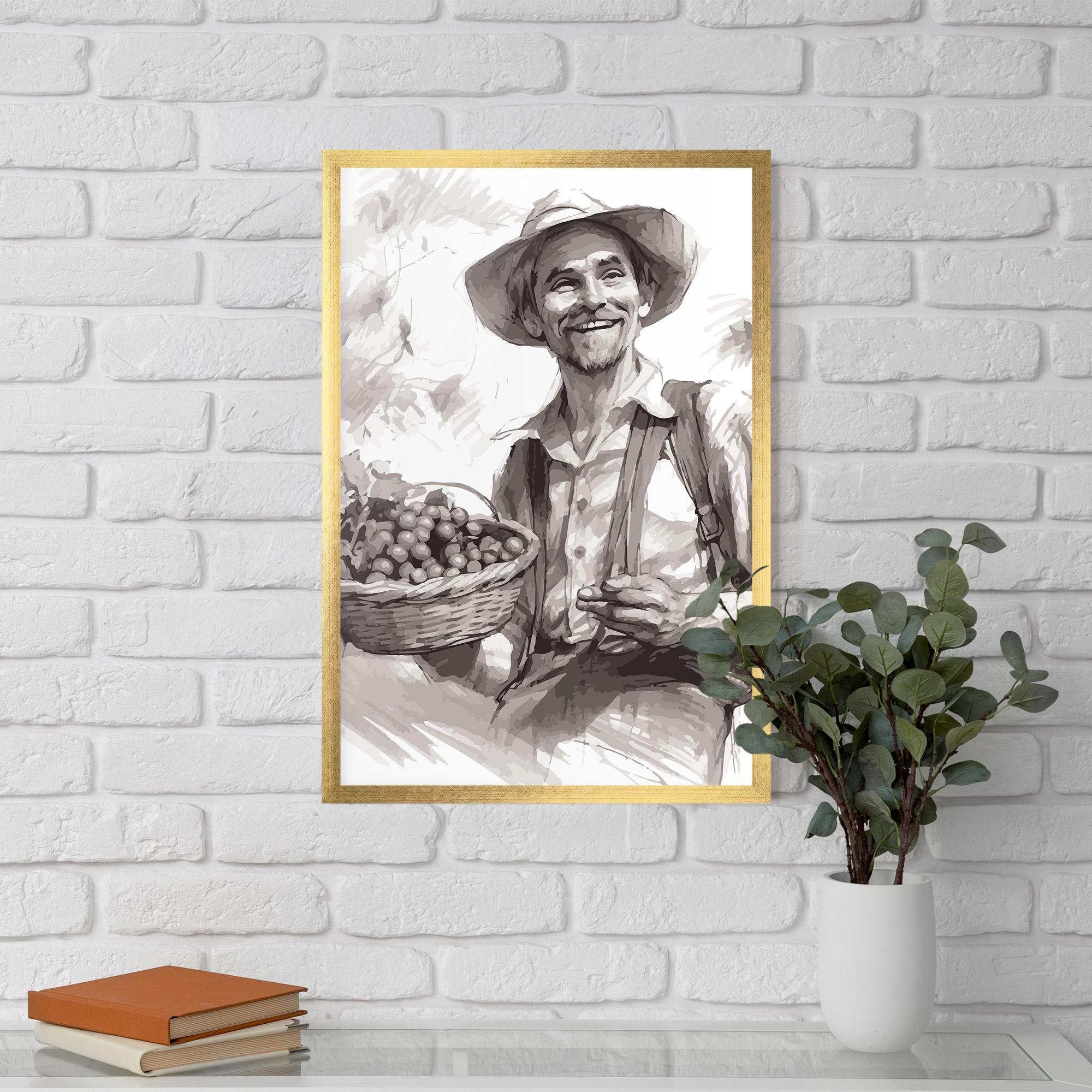 Keretezett Poszter Happy Farmer mockup 5