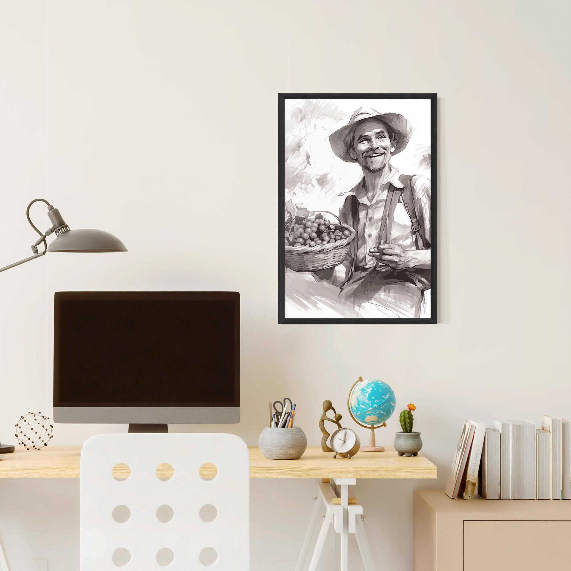 Keretezett Poszter Happy Farmer mockup 6