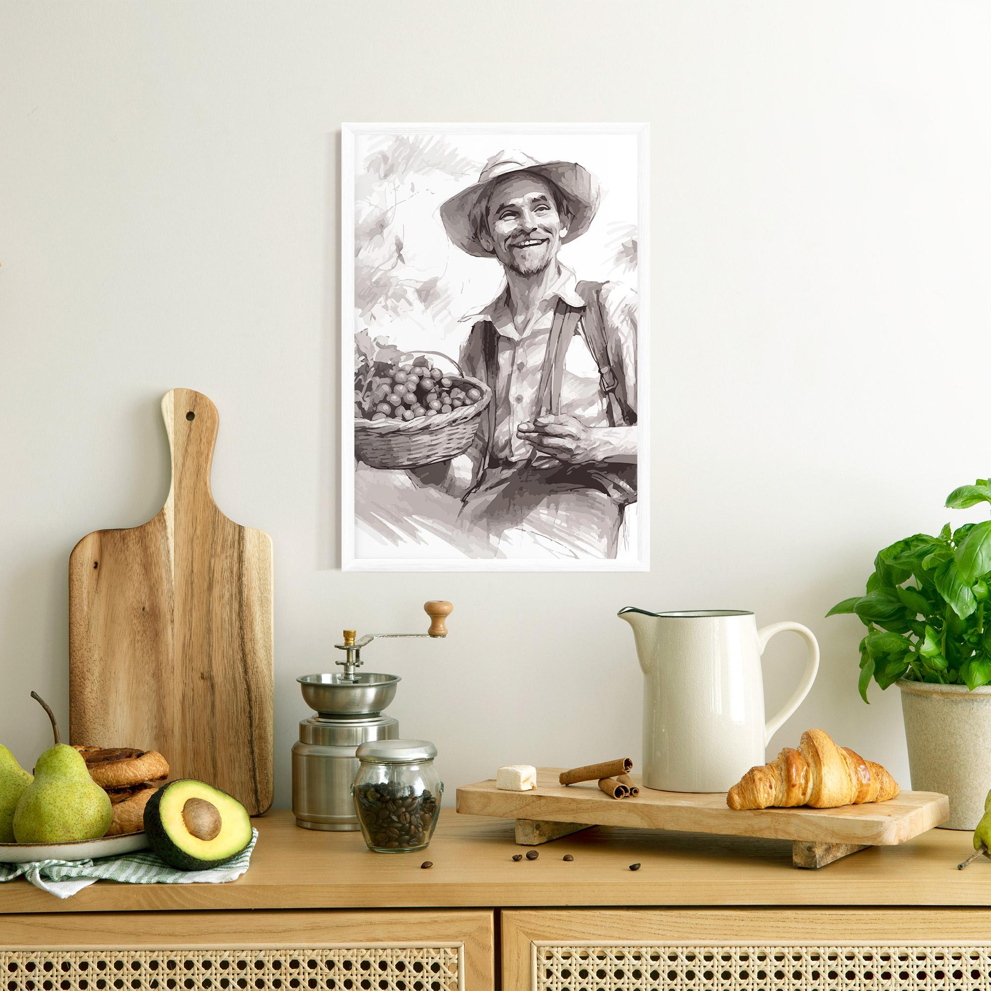 Keretezett Poszter Happy Farmer mockup 8