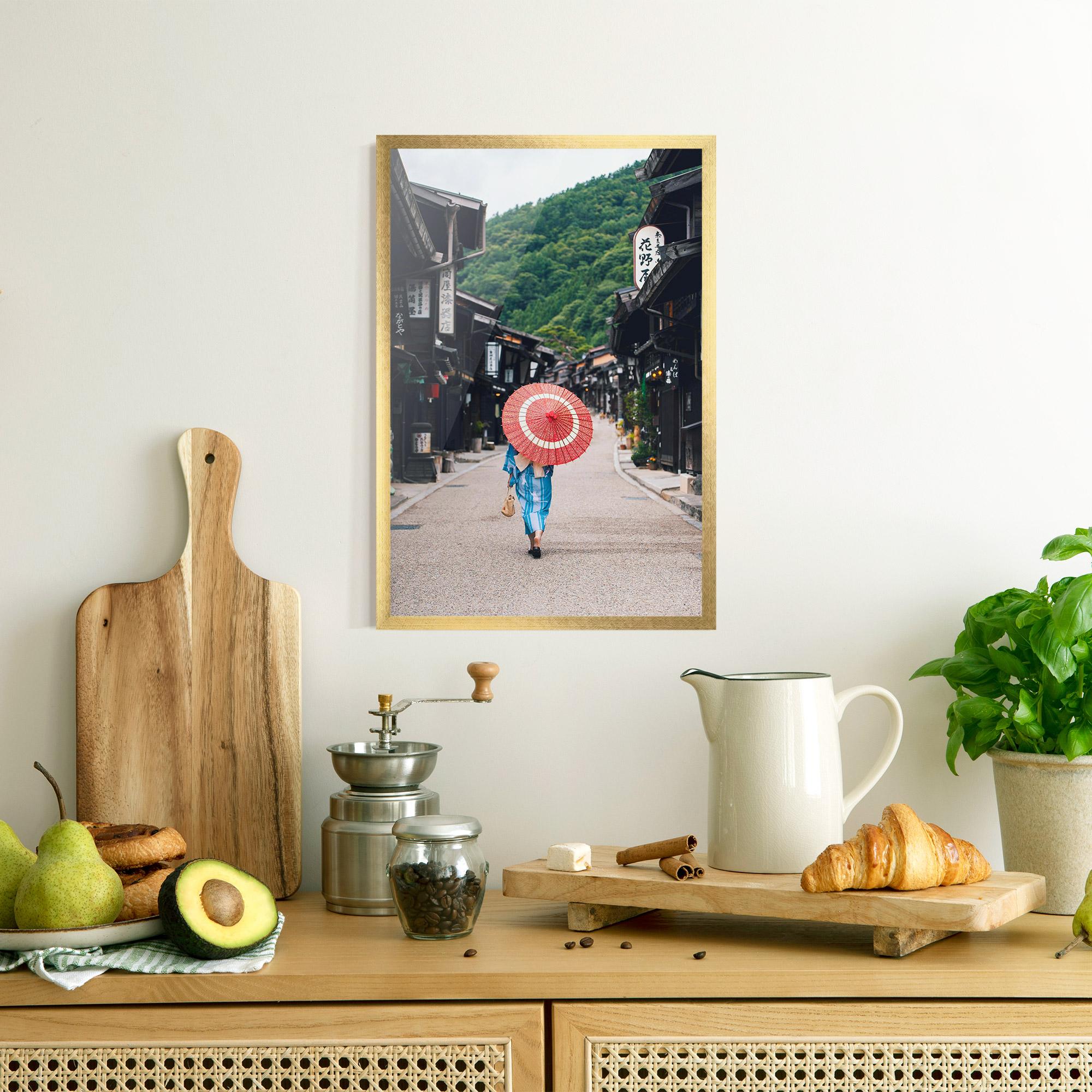 Keretezett Poszter China Roads mockup 8