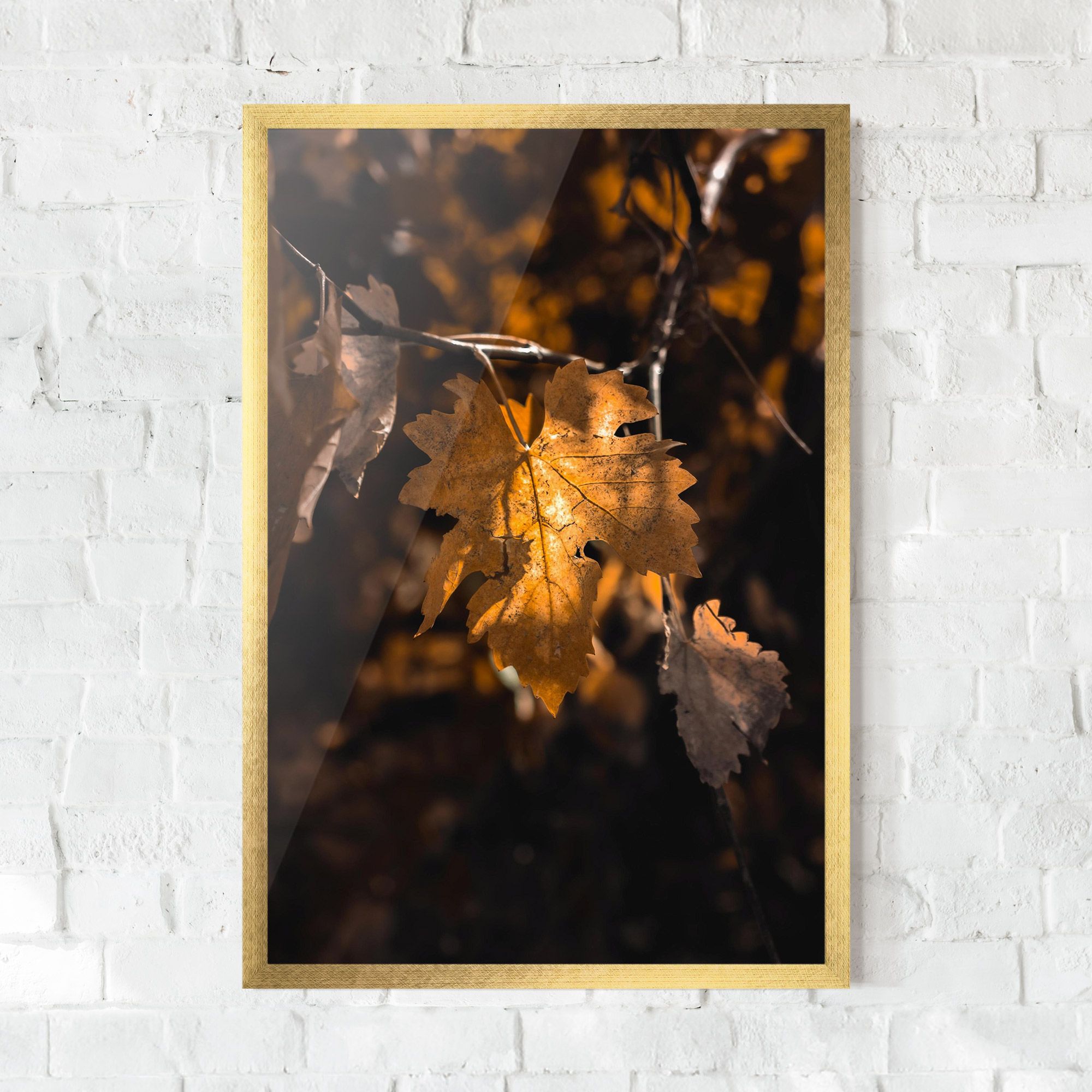 Autumn Brown Leaf mockup 0