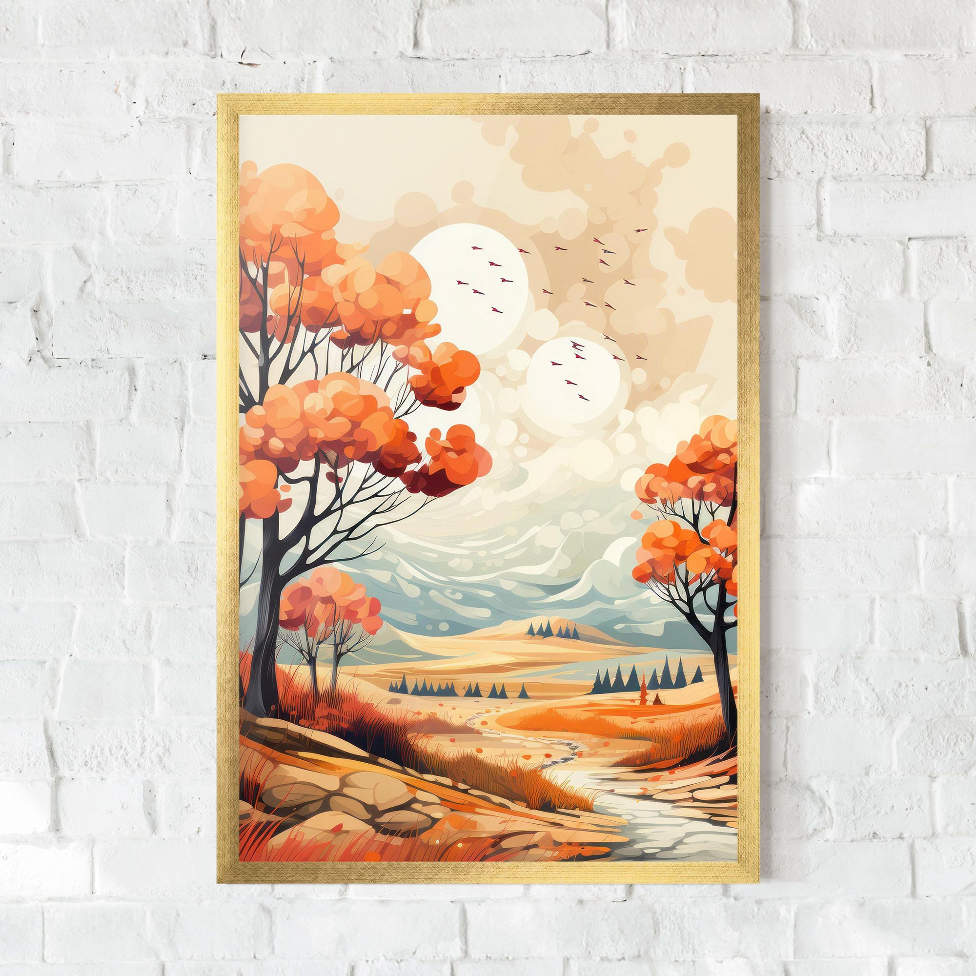 Autumn Tree Painting mockup 0