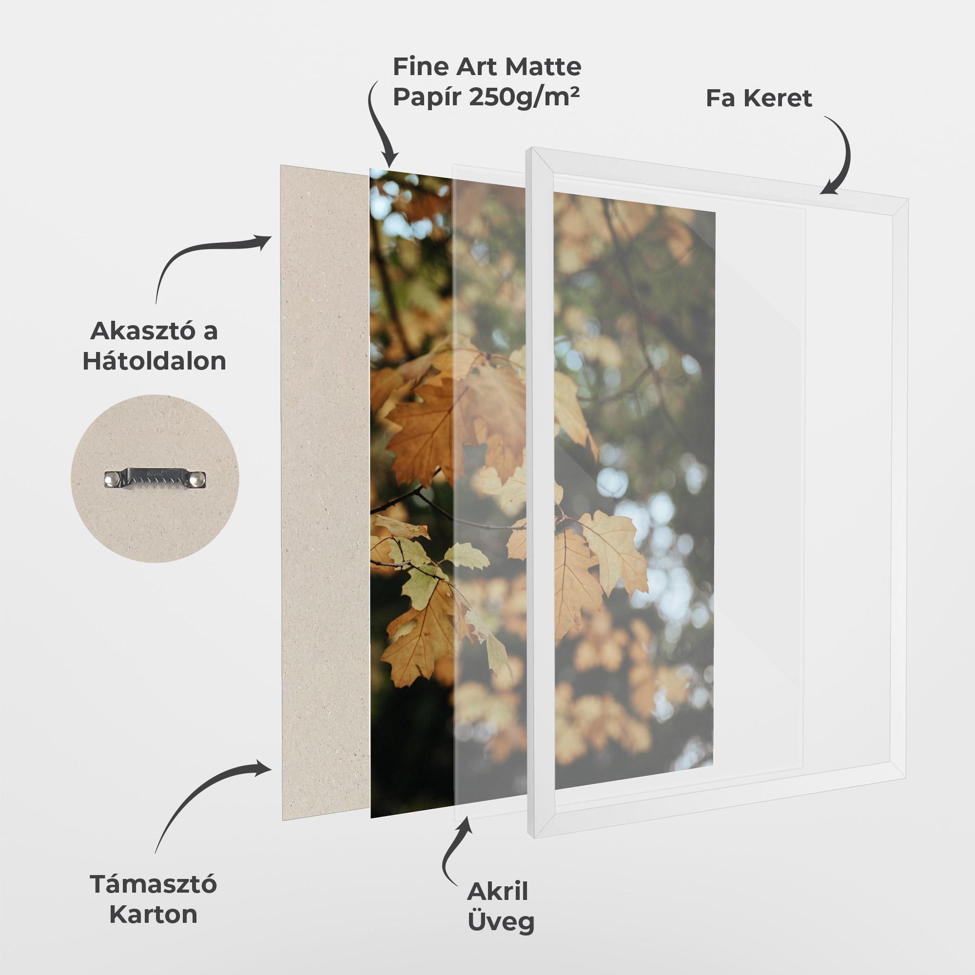 Keretezett Poszter Brown Leaves mockup 1