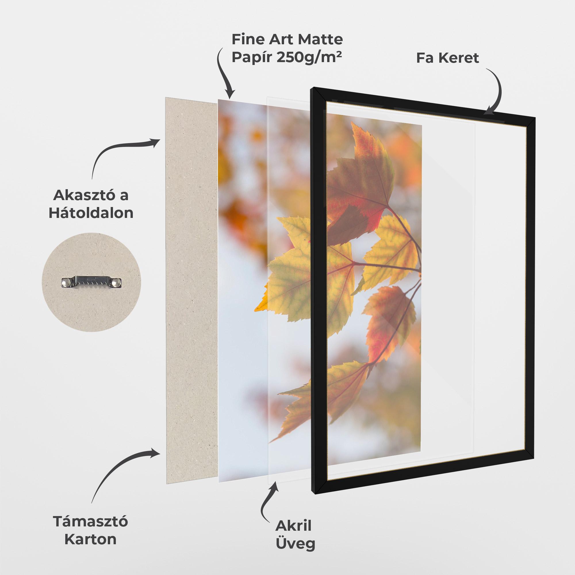 Keretezett Poszter Red Yellow Autumn mockup 1