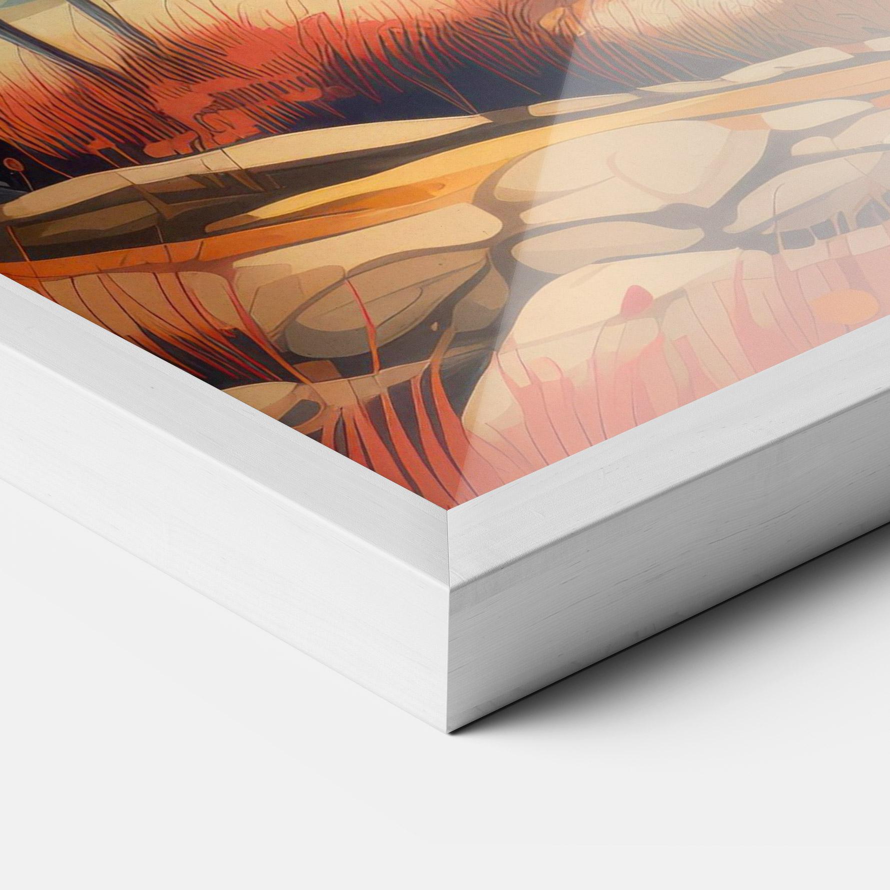 Keretezett Poszter Autumn Tree Painting mockup 3