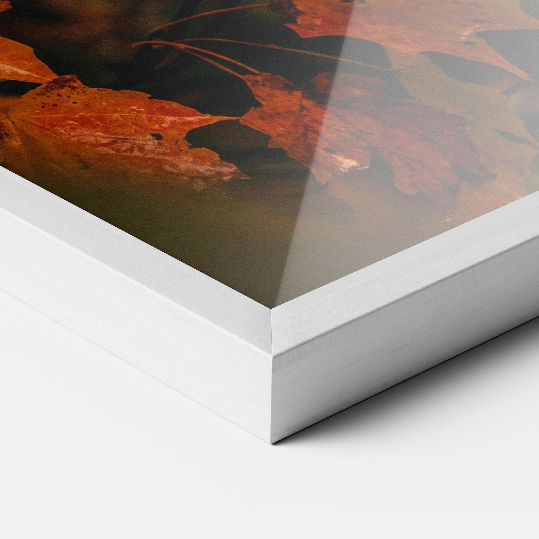 Keretezett Poszter Orange Autumn Leaves mockup 3