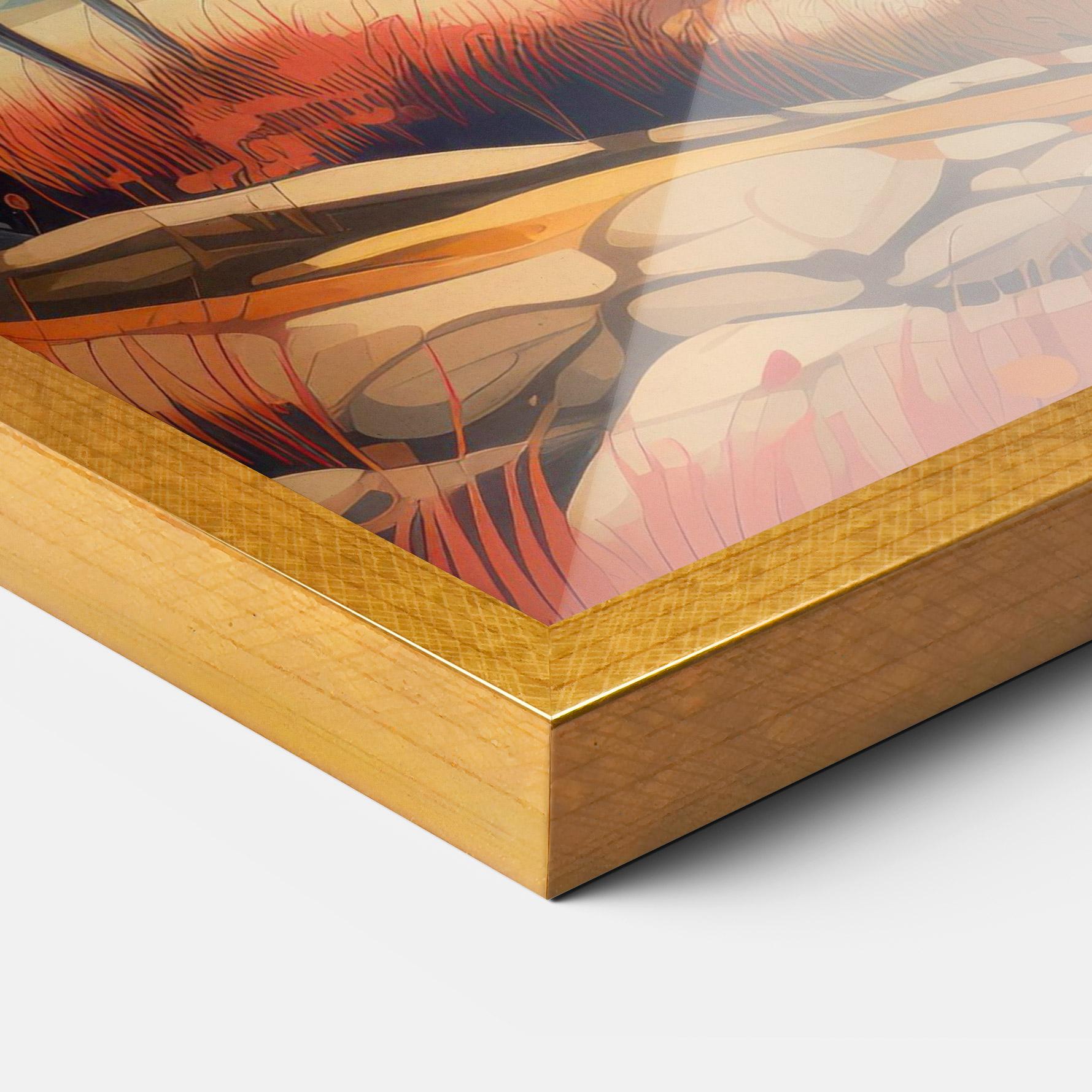 Keretezett Poszter Autumn Tree Painting mockup 3