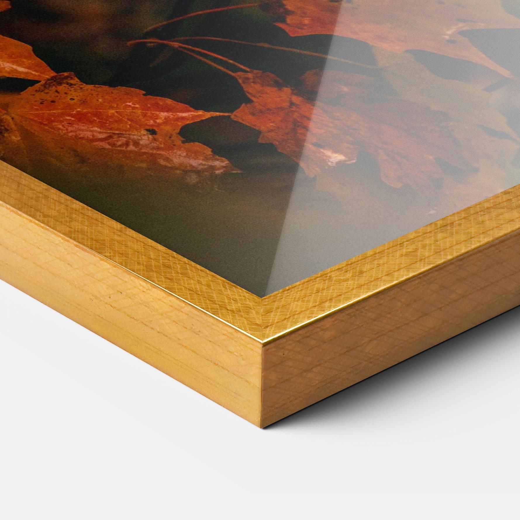 Keretezett Poszter Orange Autumn Leaves mockup 3