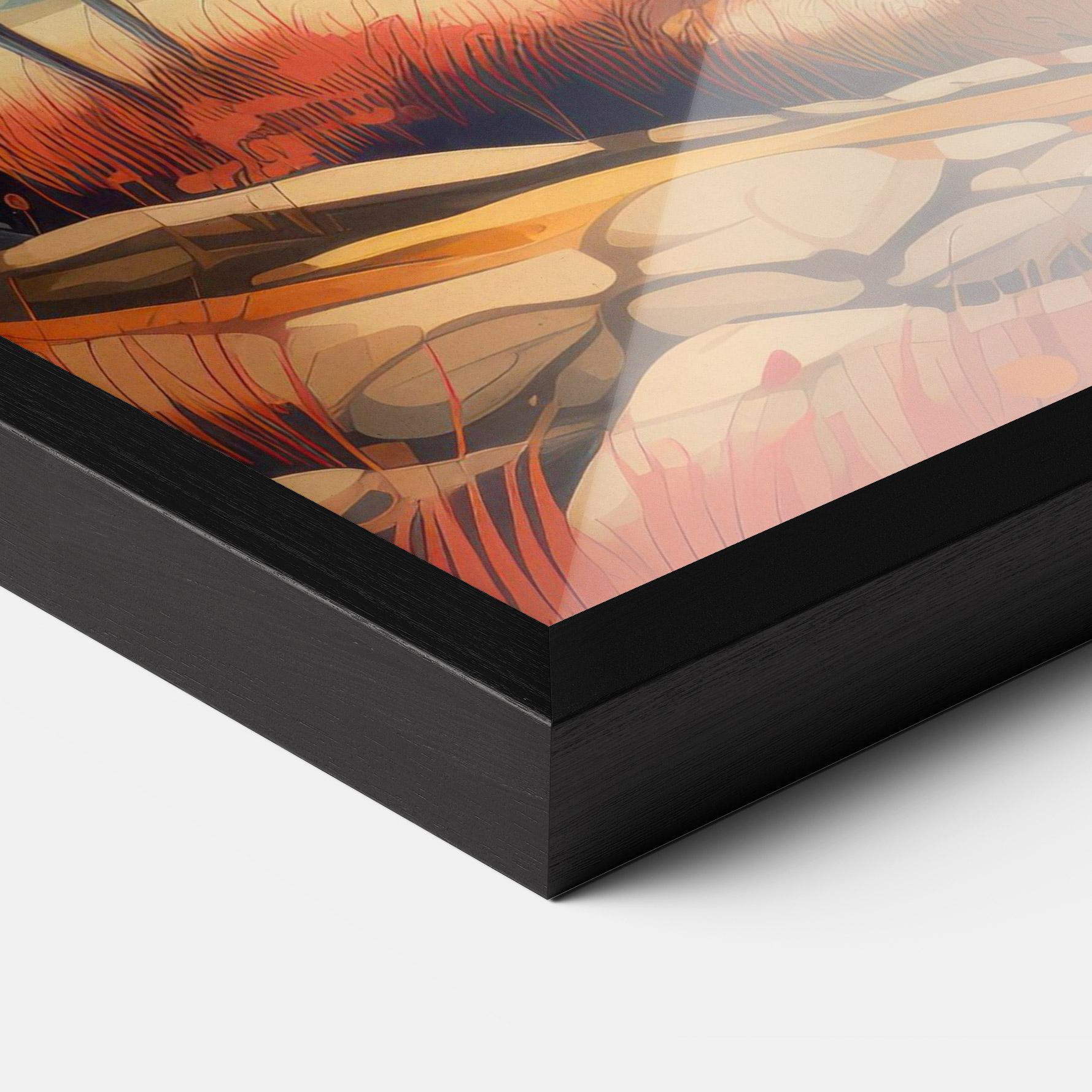 Keretezett Poszter Autumn Tree Painting mockup 3