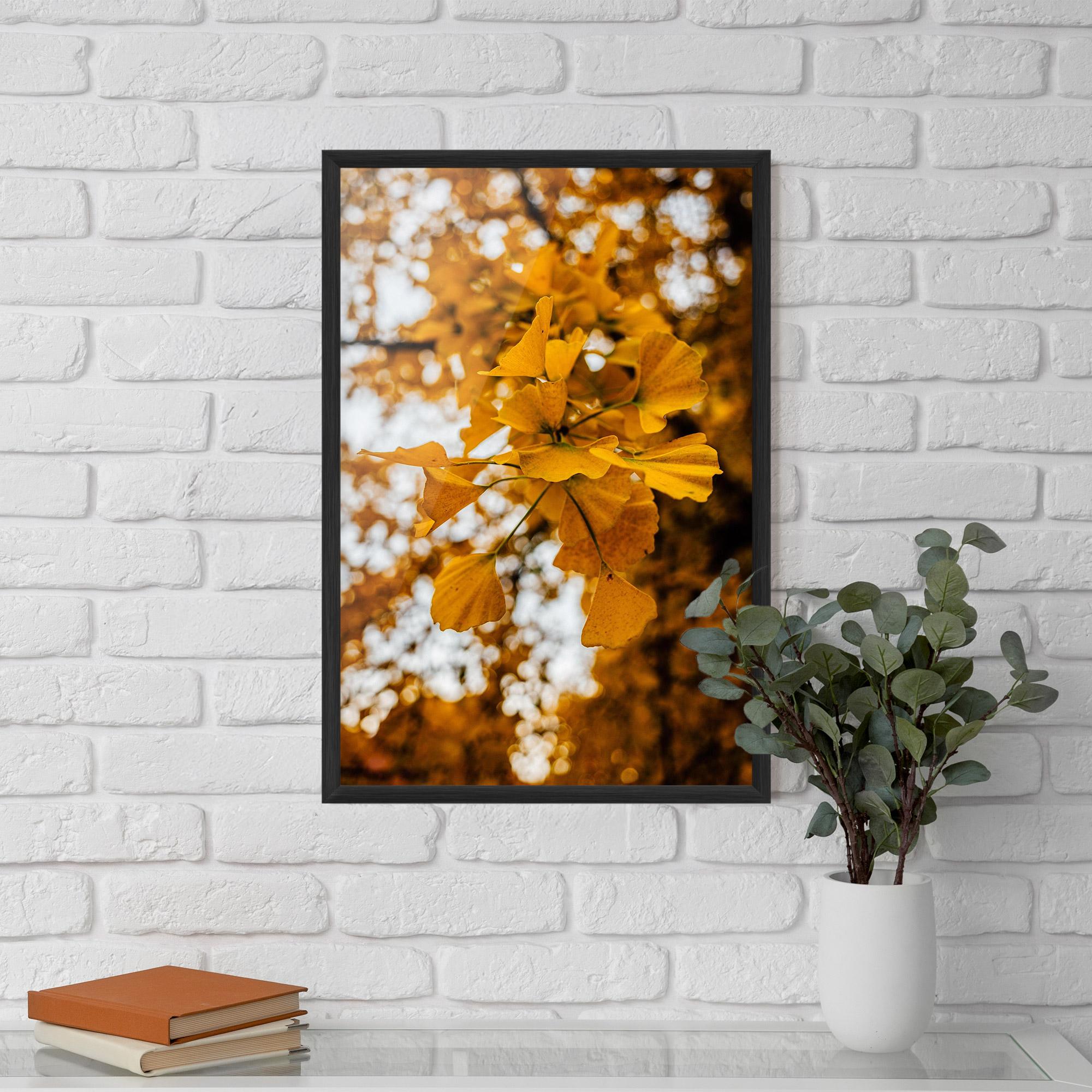 Keretezett Poszter Strong Yellow Leaves mockup 5