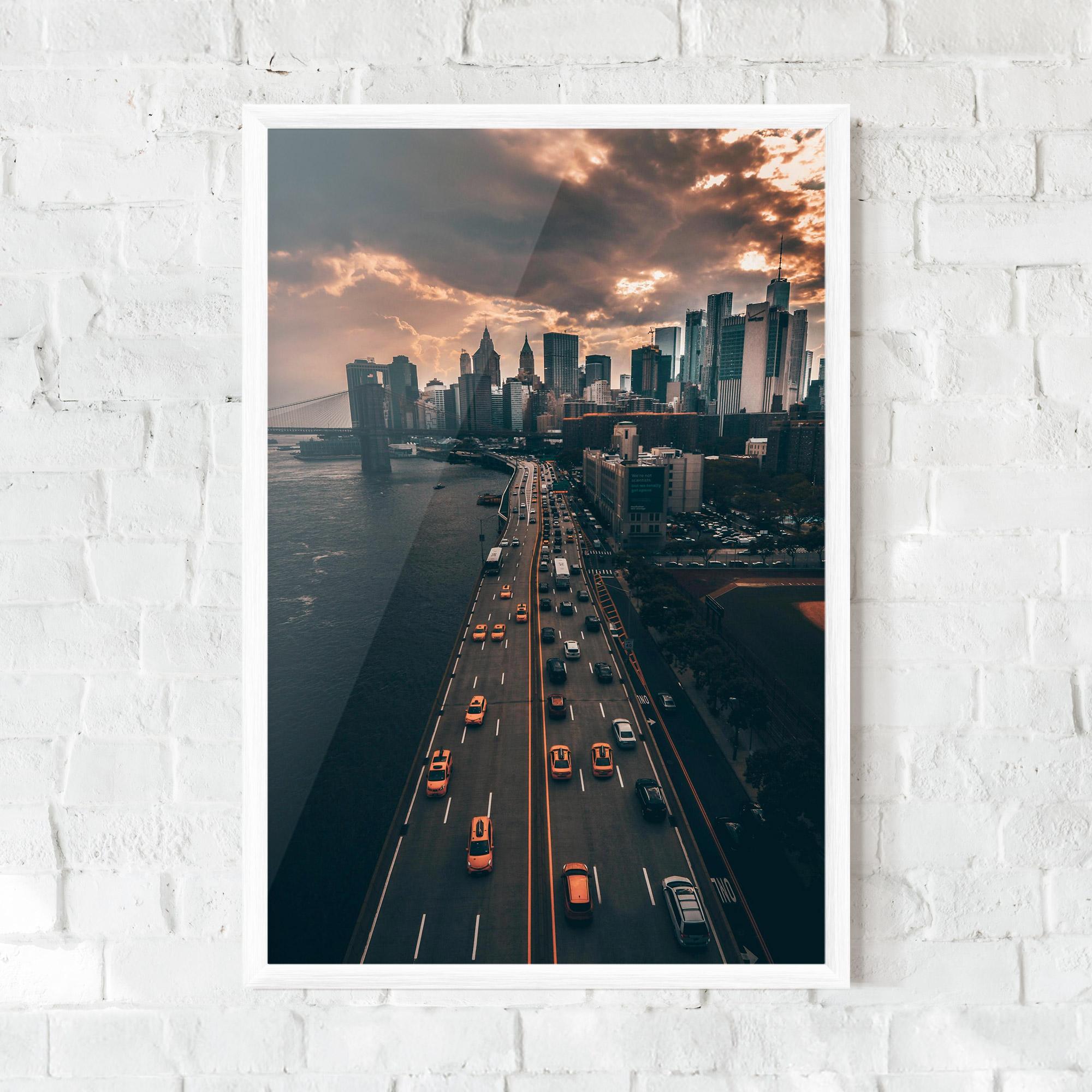 Keretezett Poszter Above City mockup 0