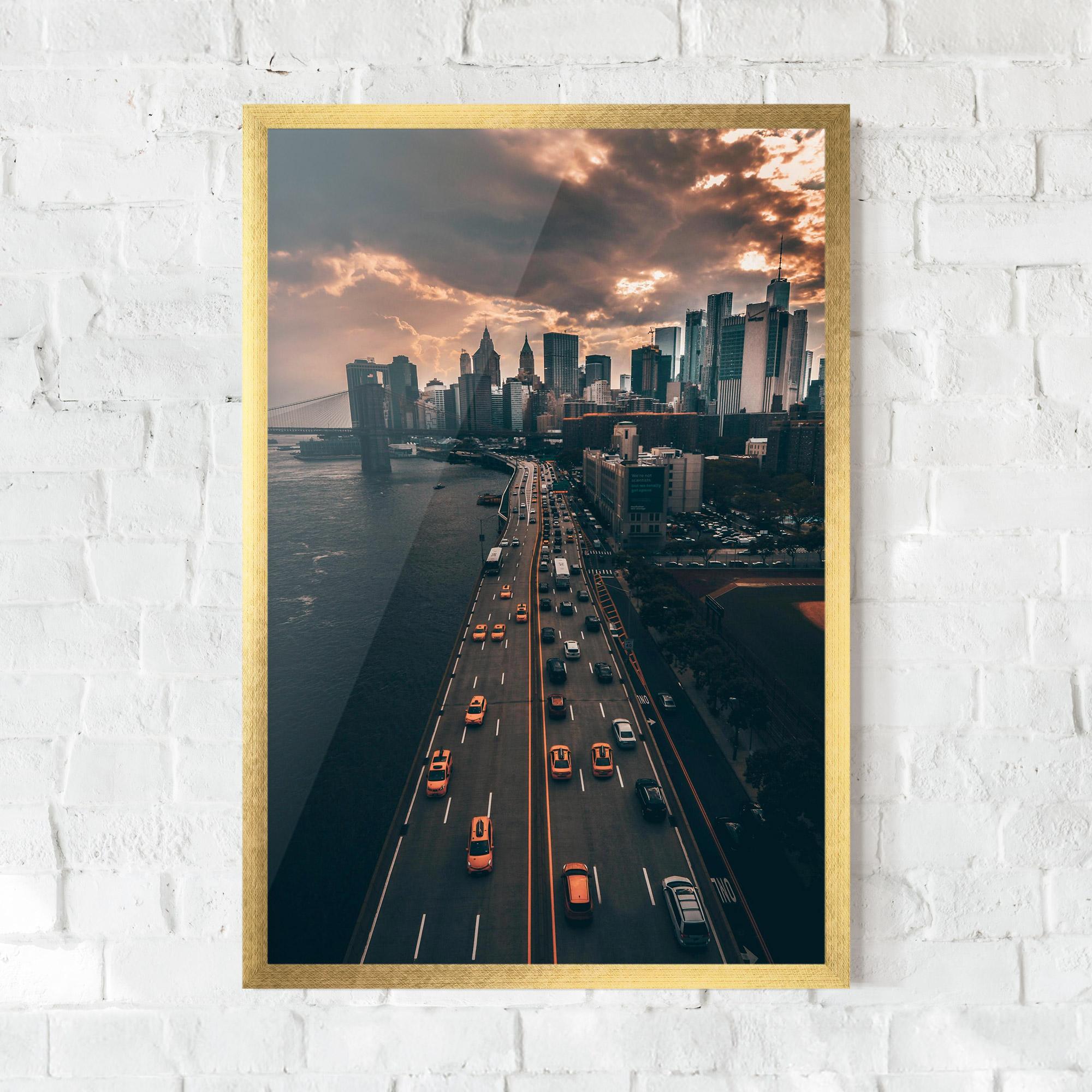 Keretezett Poszter Above City mockup 0