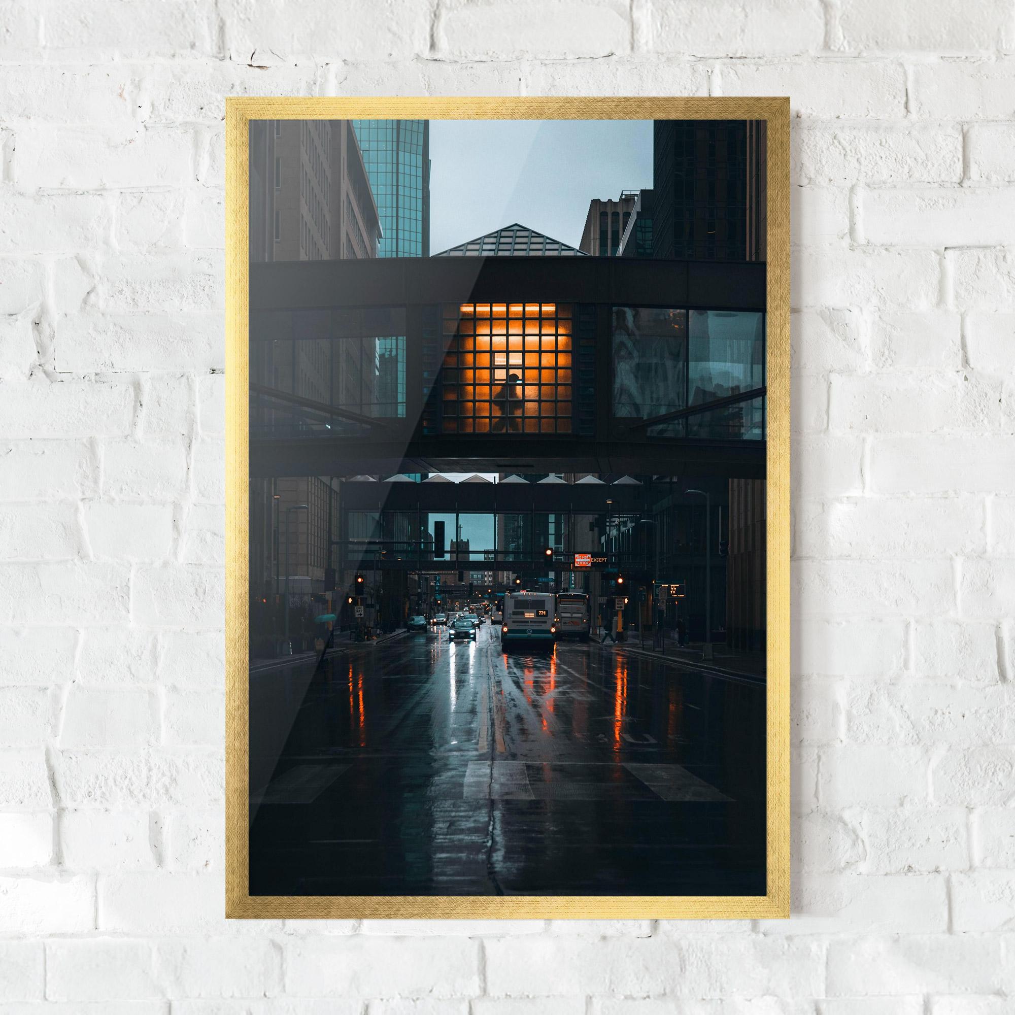 Keretezett Poszter Worm Light Building mockup 0