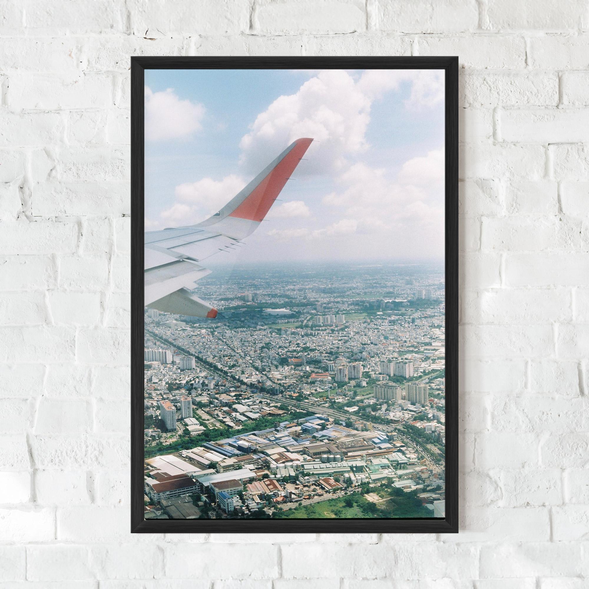 Keretezett Poszter Airplane View mockup 0