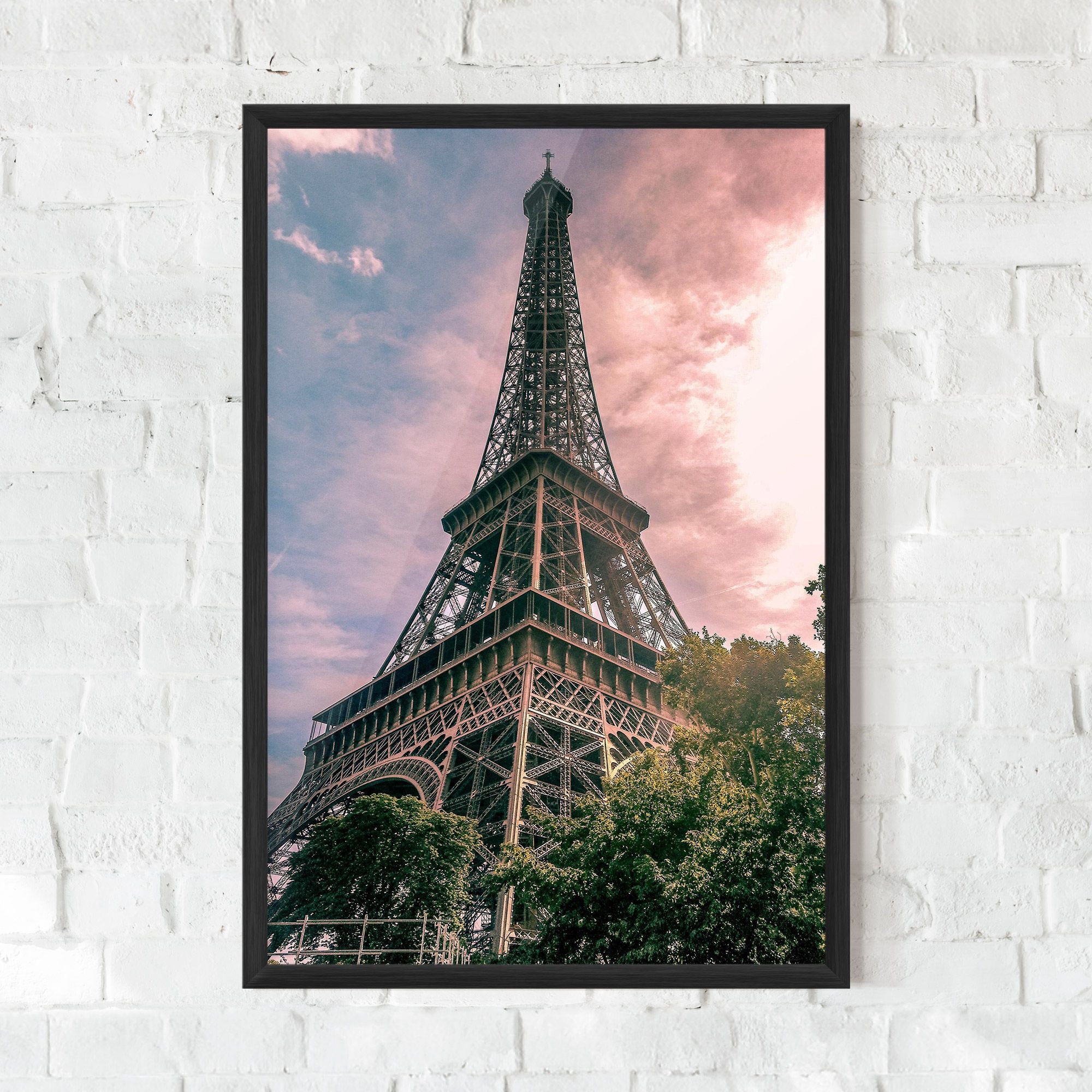 Eiffel Under Pink Sky mockup 0