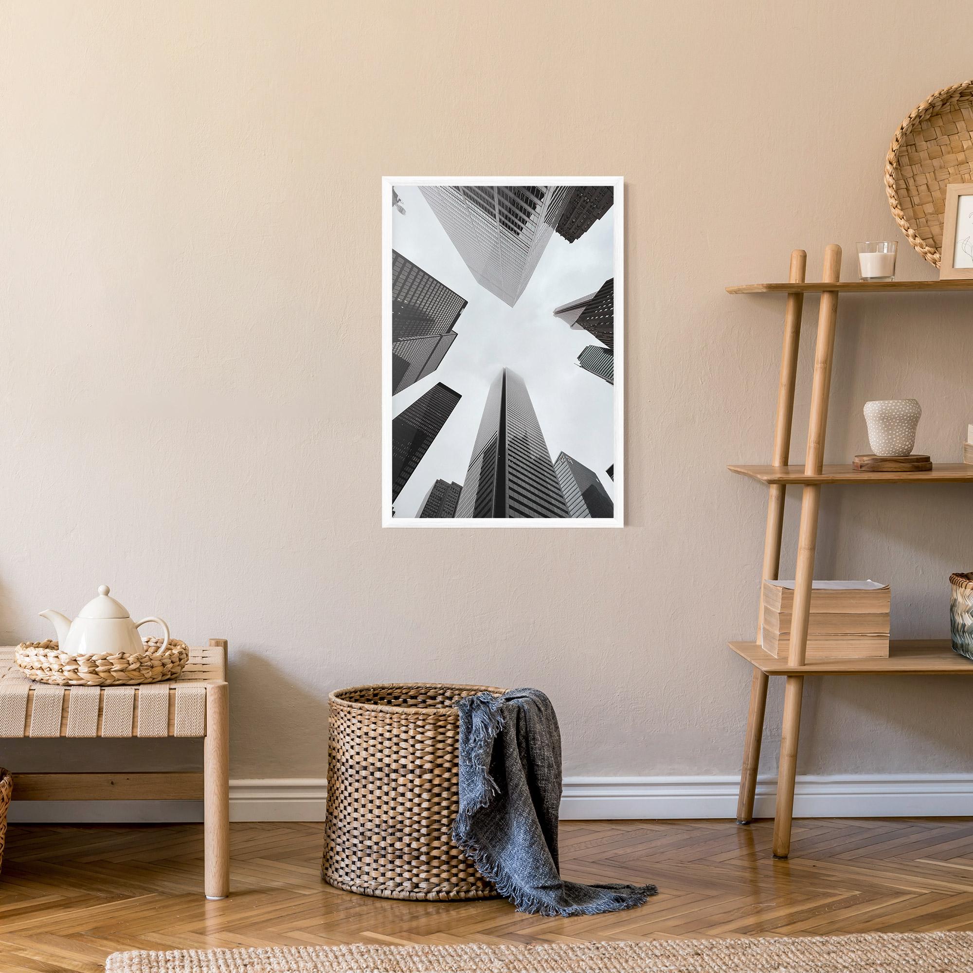 Keretezett Poszter High Grey Building mockup 9