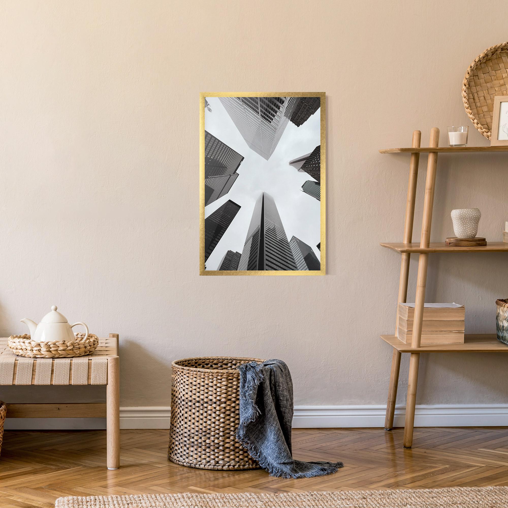 Keretezett Poszter High Grey Building mockup 9