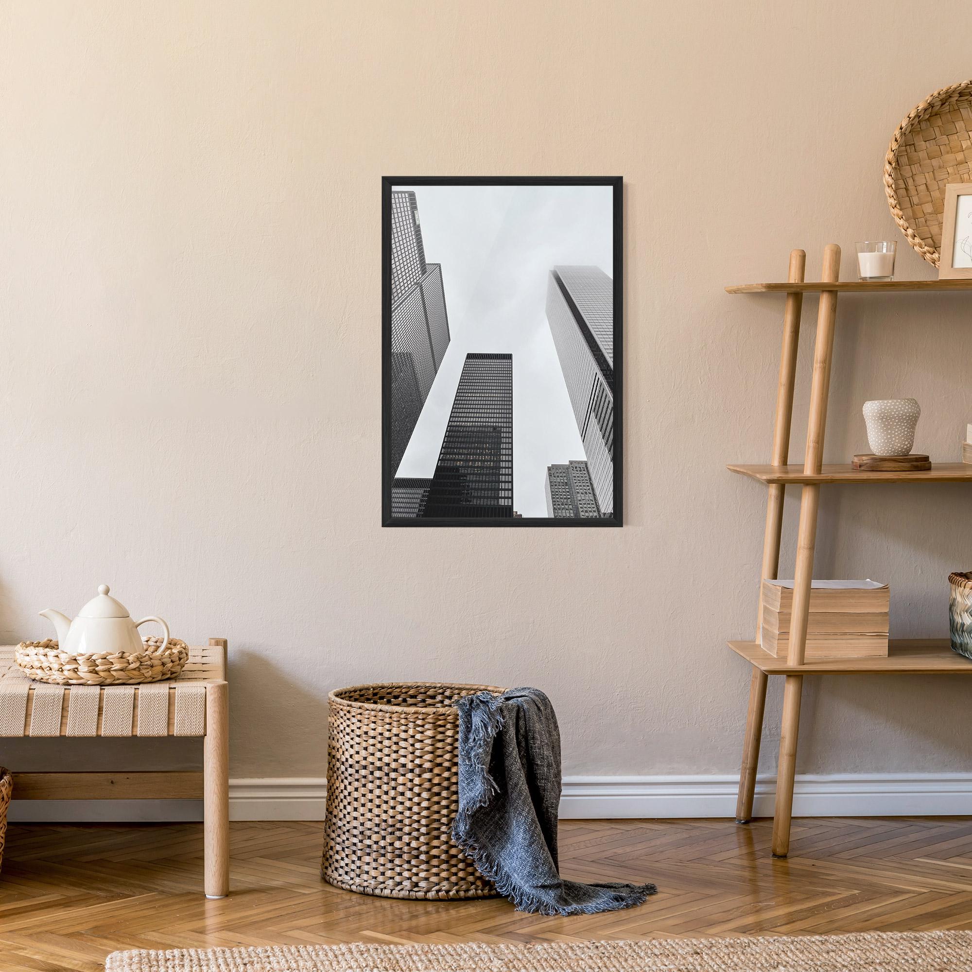 Keretezett Poszter Grey High Building mockup 9