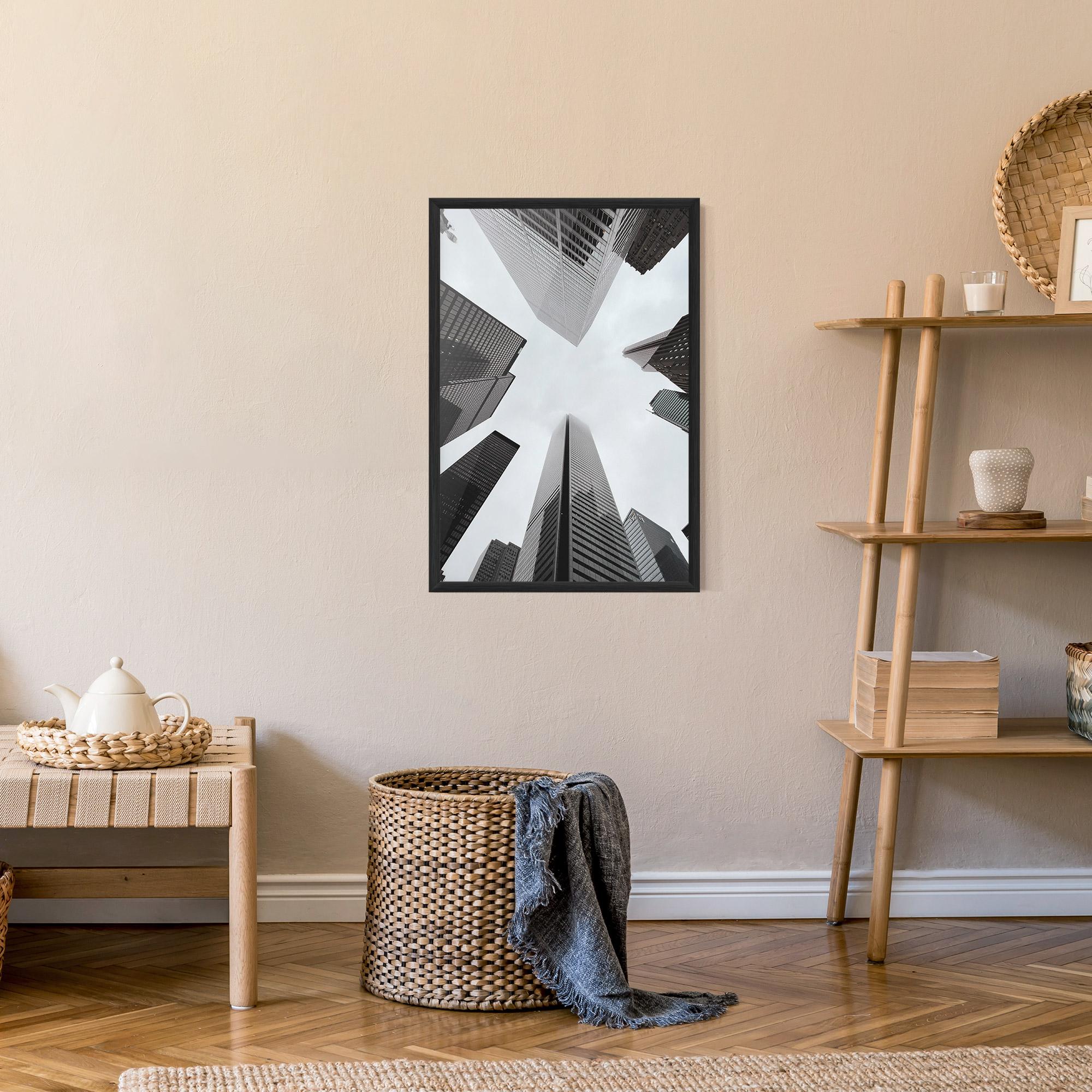 Keretezett Poszter High Grey Building mockup 9