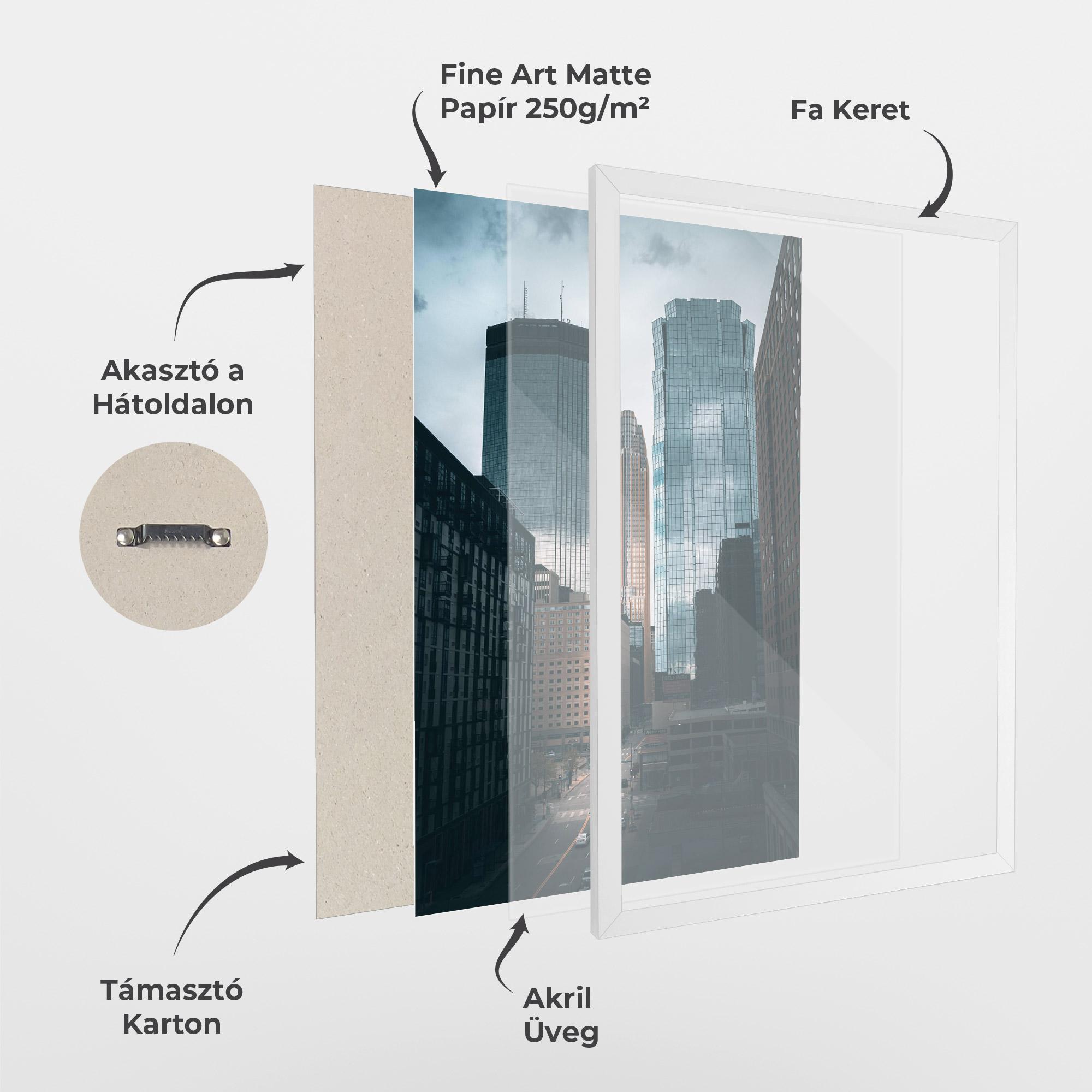 Keretezett Poszter Big Blue Building mockup 1