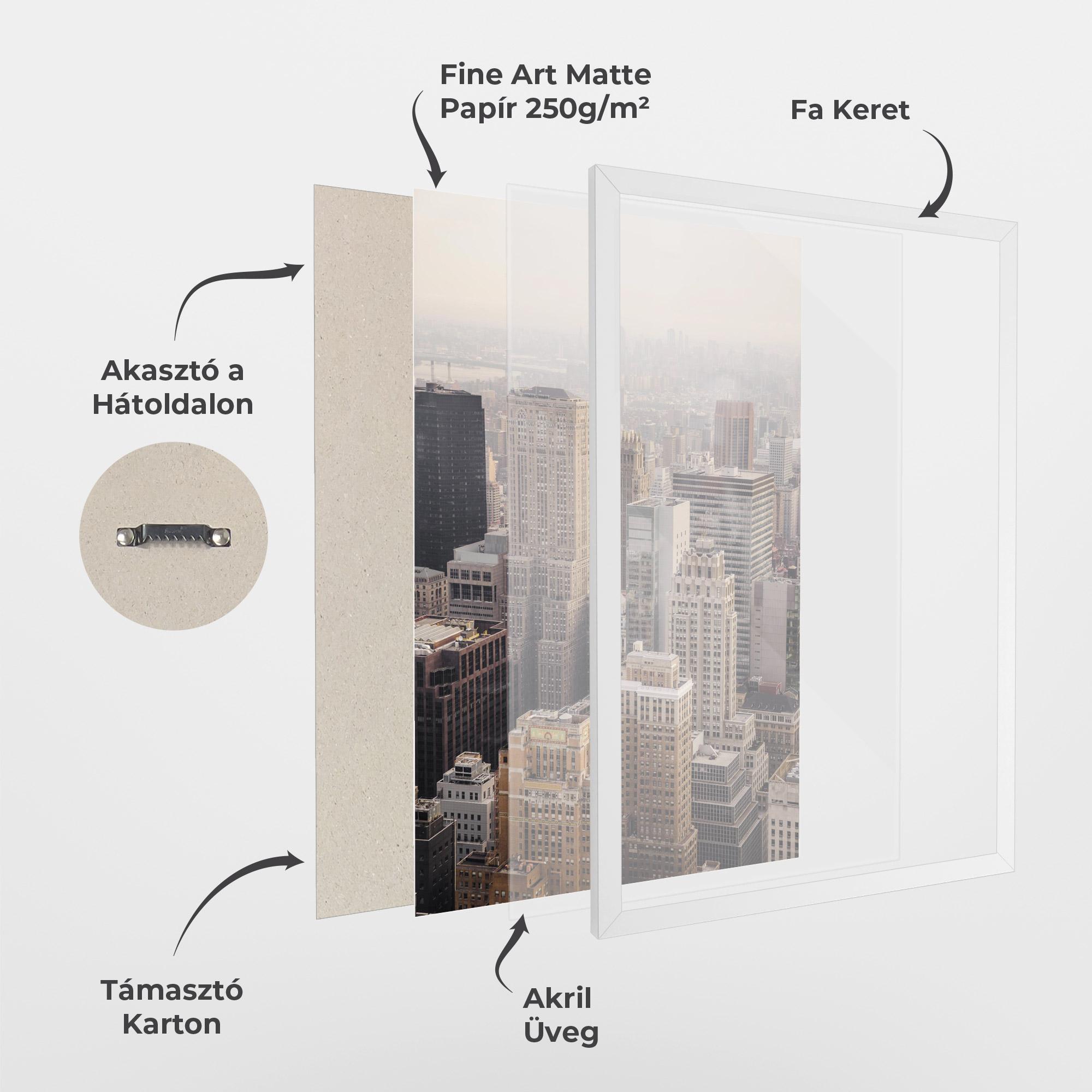 Keretezett Poszter Cream Tower mockup 1