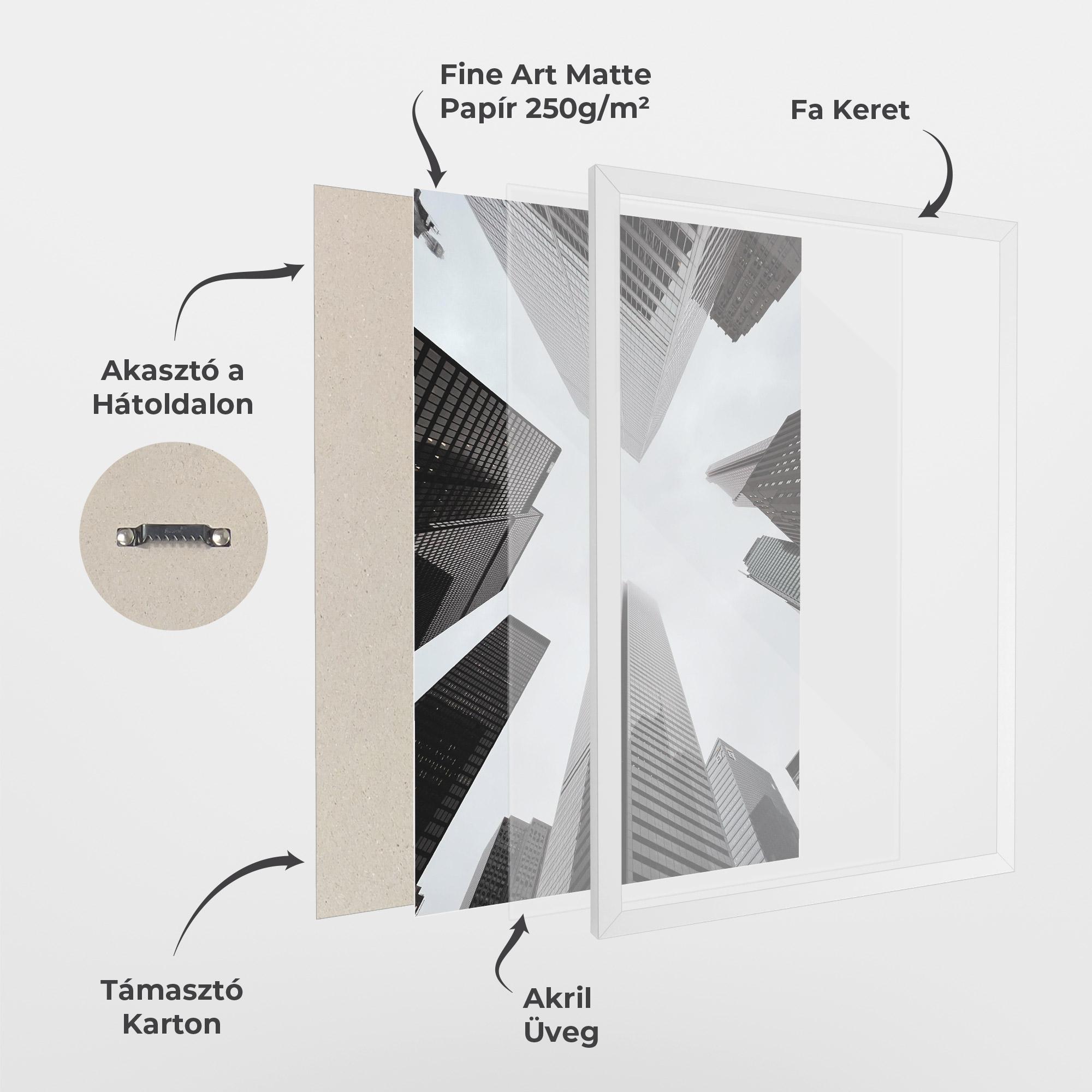 Keretezett Poszter High Grey Building mockup 1