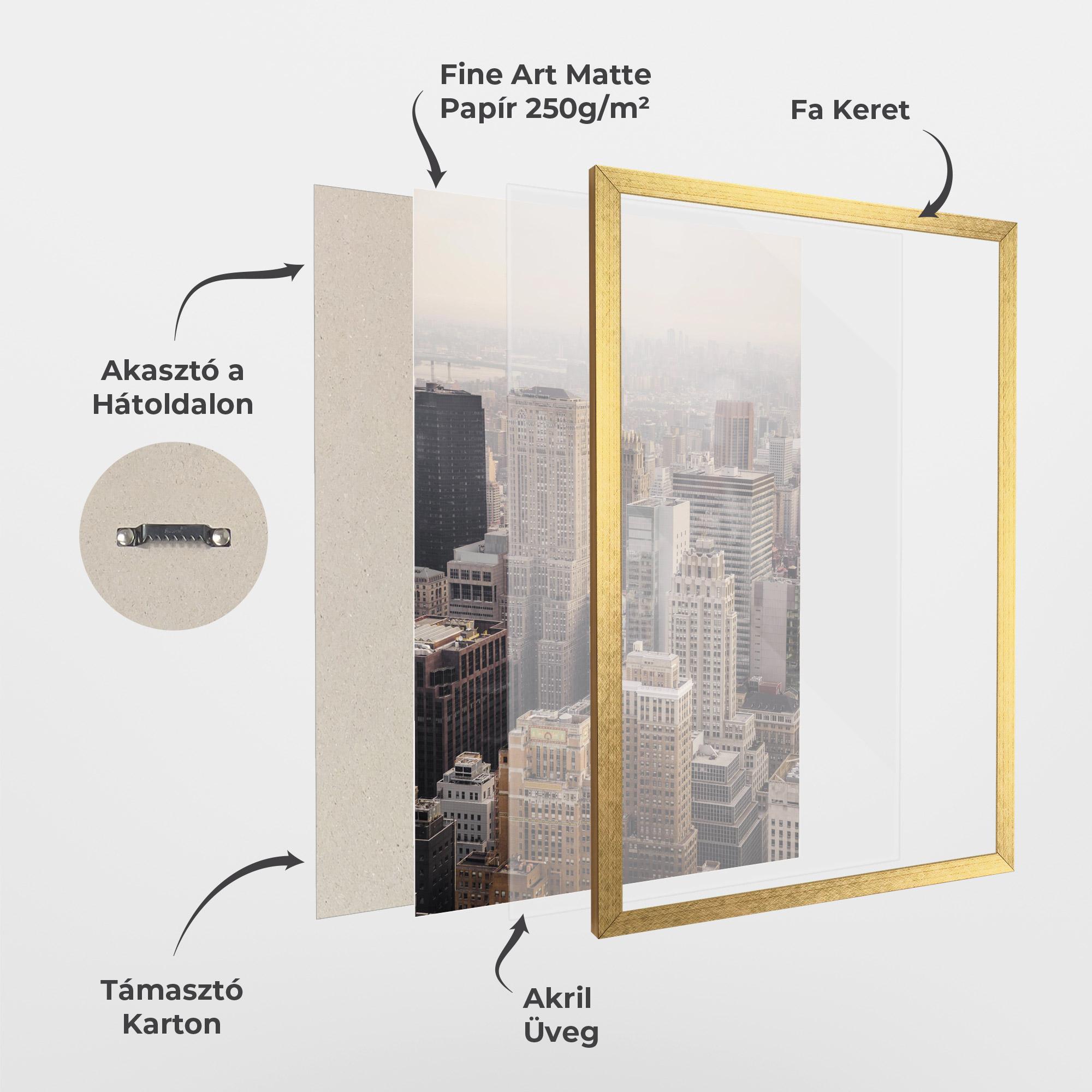 Keretezett Poszter Cream Tower mockup 1