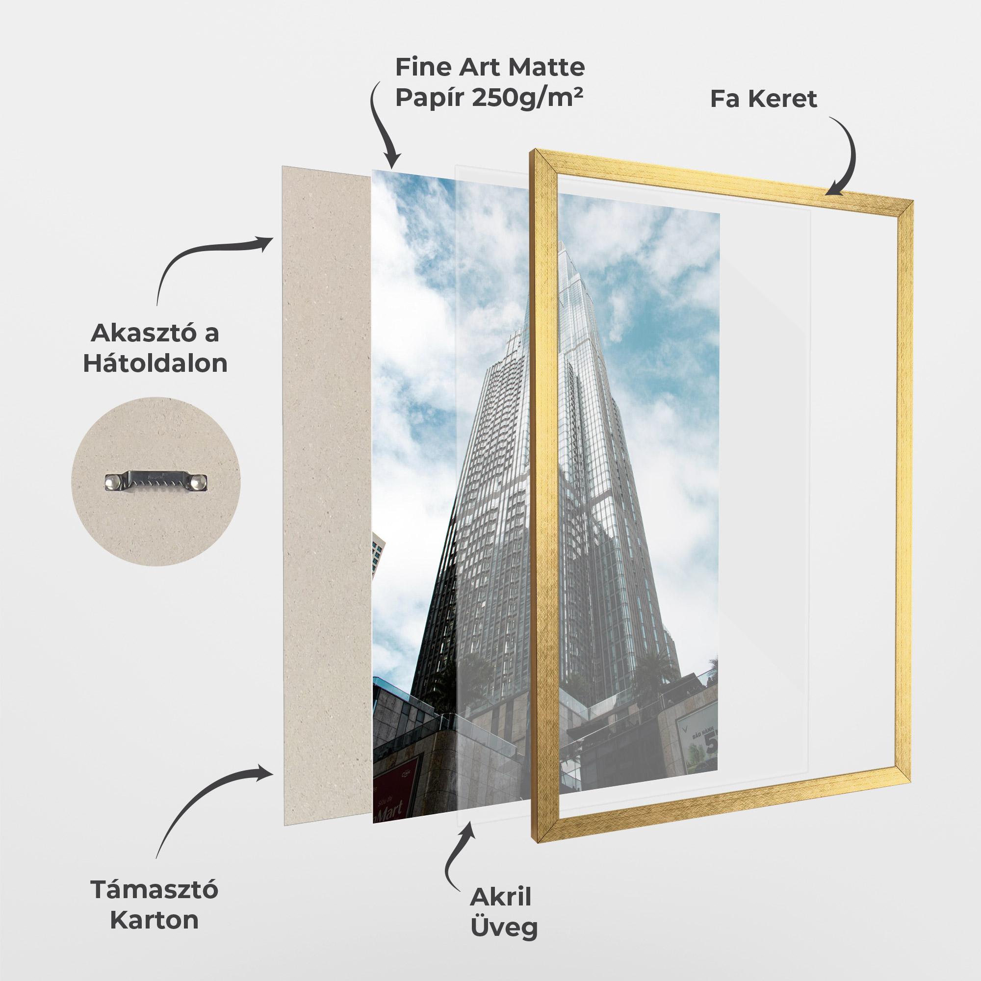 Keretezett Poszter High Building Sky mockup 1