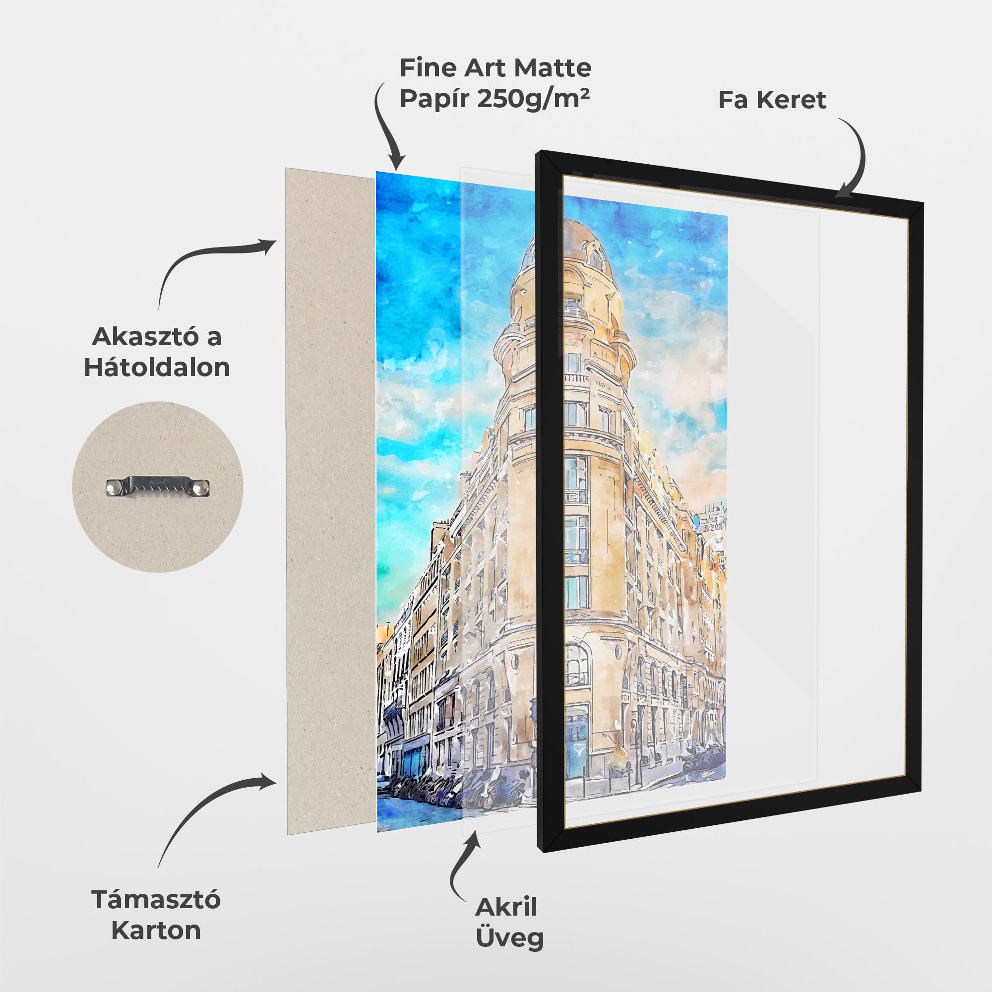 Keretezett Poszter Paris Painting mockup 1