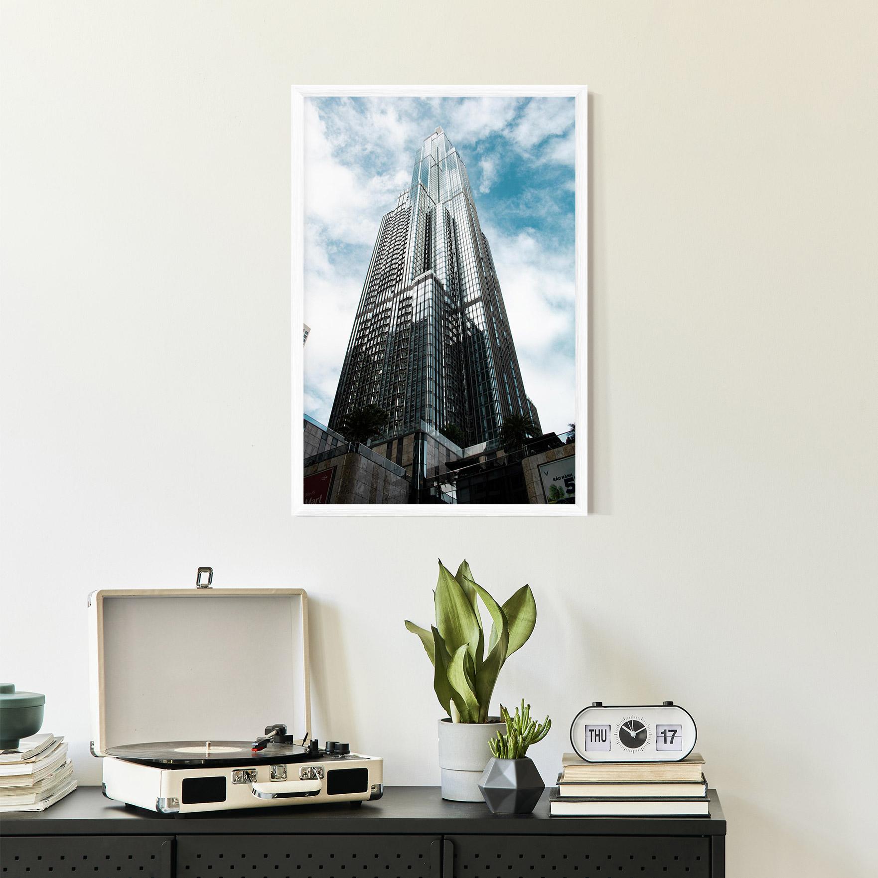 Keretezett Poszter High Building Sky mockup 2