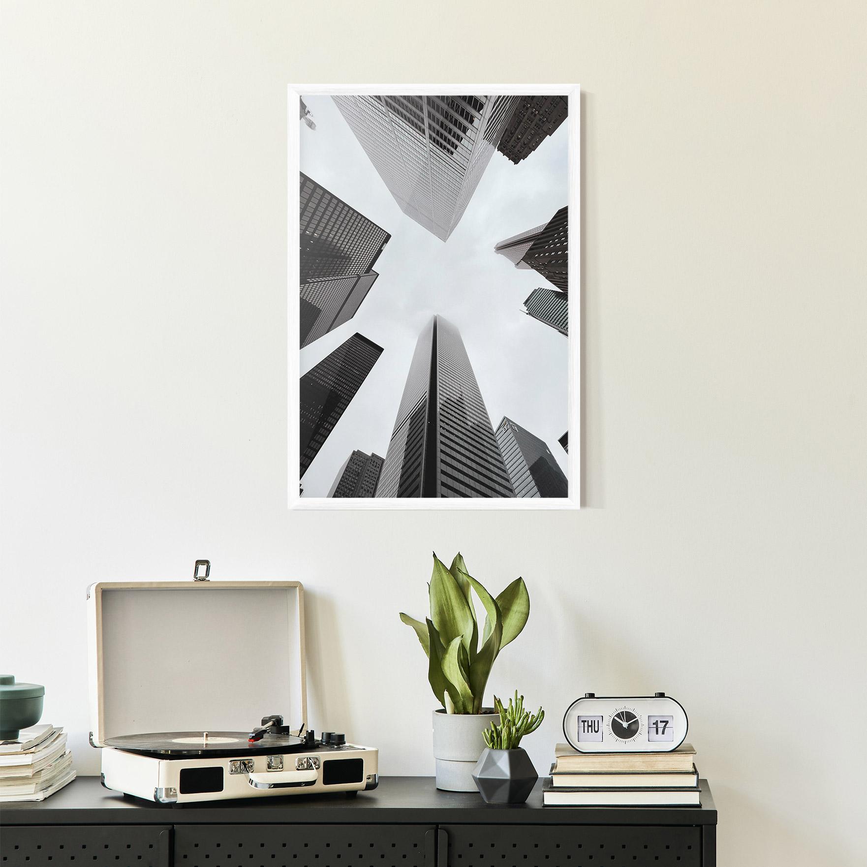 Keretezett Poszter High Grey Building mockup 2